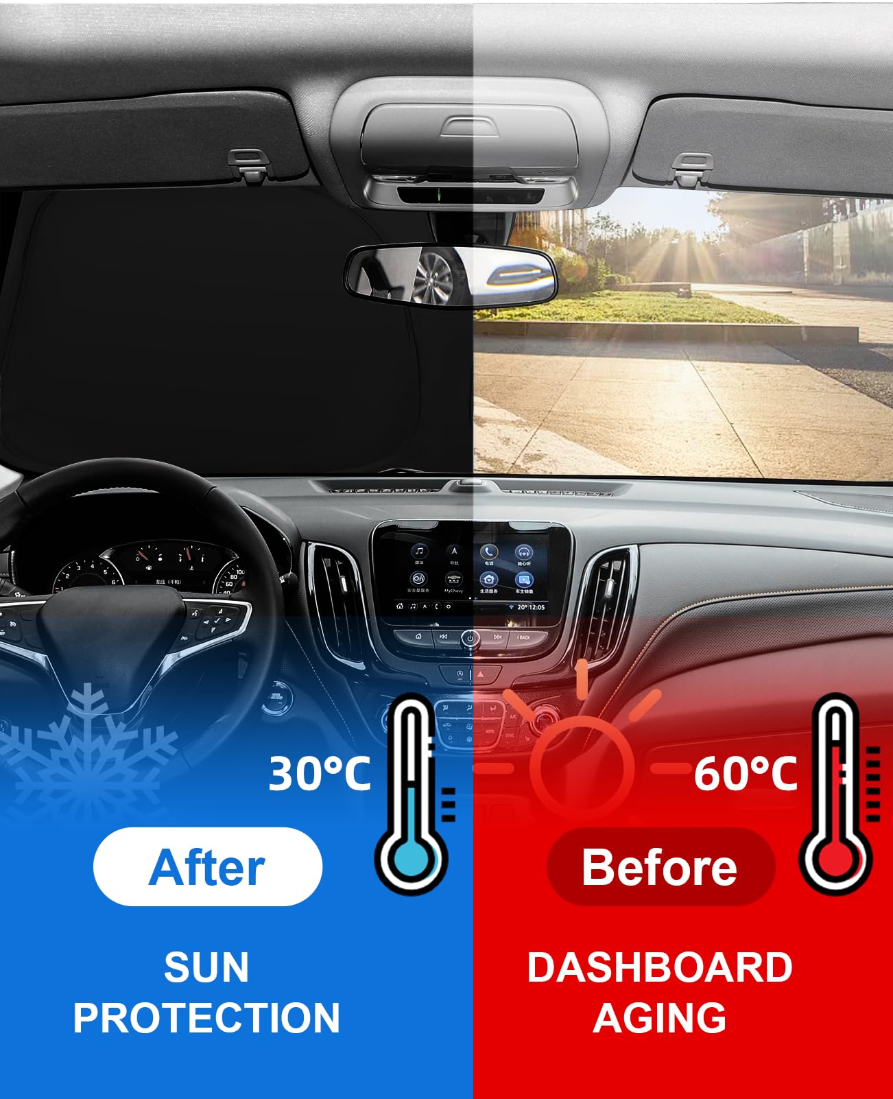 Custom Fit Tundra 2021 Windshield Sun Shade Window Sunshade For 2007-2020 Toyota Tundra Windshield Cover Limited Sr5 Platinum Tr