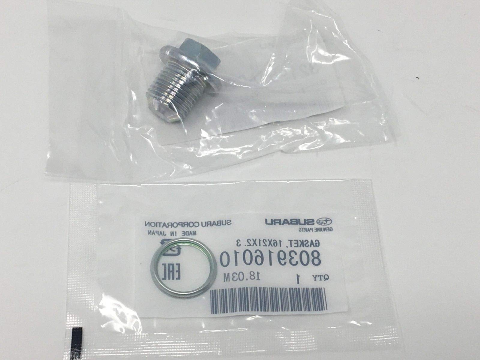 Subaru 2011-2019 Subaru Oil Drain Plug & Crush Washer Gasket 32195AA020 & 803916010 OEM