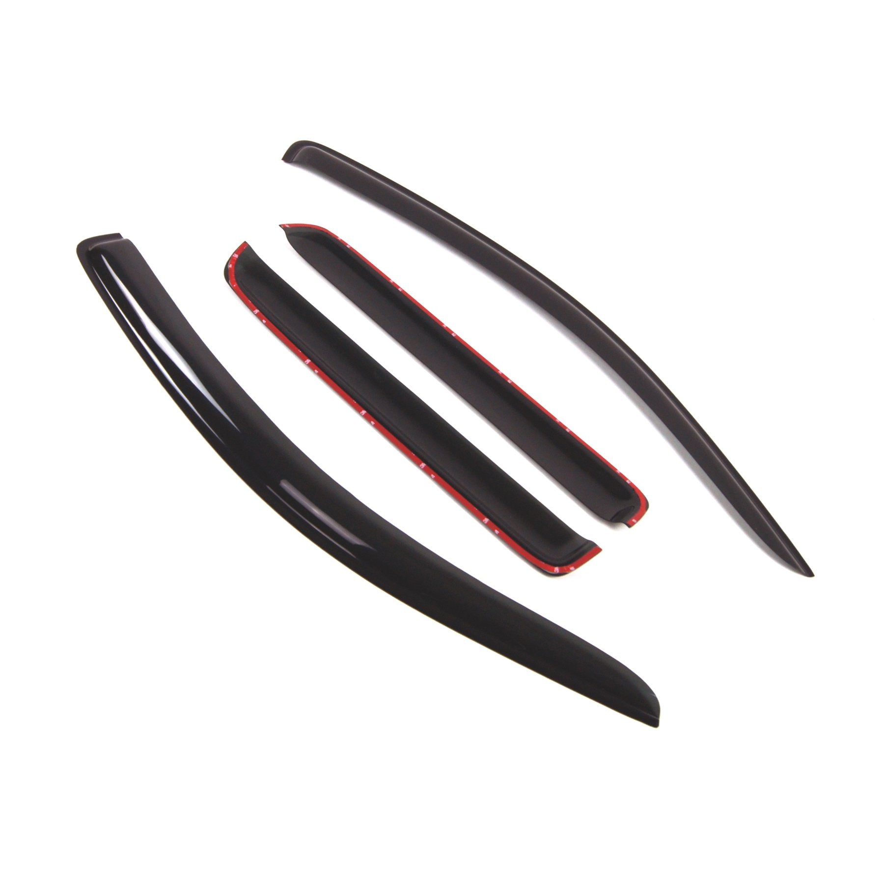 Tuningpros Outside Mount Window Vent Visors Rain Guards Compatible With Mitsubishi Outlander 2007-2010 | Side Window Wind Deflec