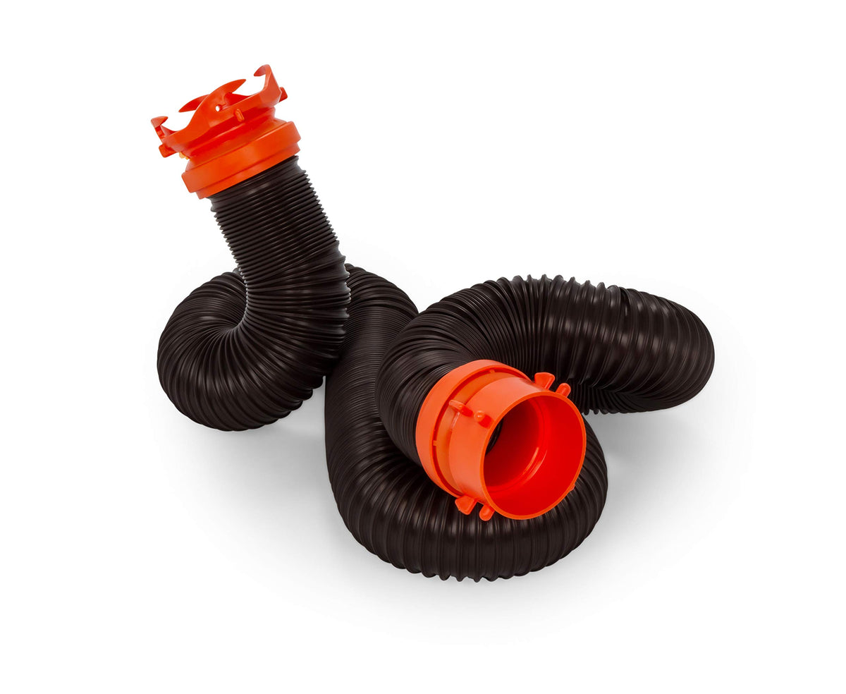 Camco RhinoFLEX Heavy Duty 10ft RV Sewer Hose Extension Kit with Swivel Fitting - Extends Your Sewer Hose to Fit Your Needs (397