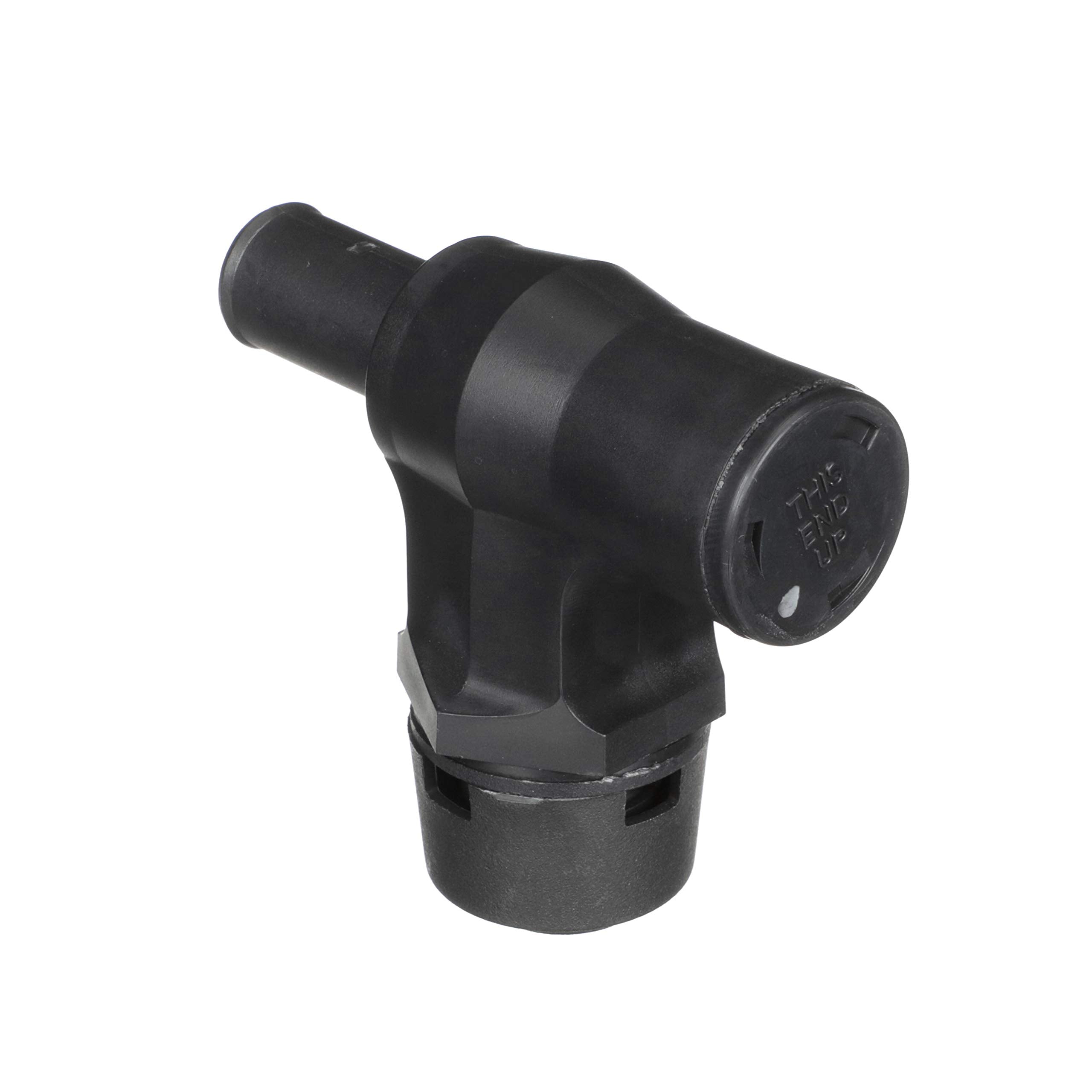 Attwood 1670-3 90-Degree P-Trap Fuel Tank Vent, Standard Mount, 5/8-Inch Interior Diameter Hose, Black with Black Vent Head