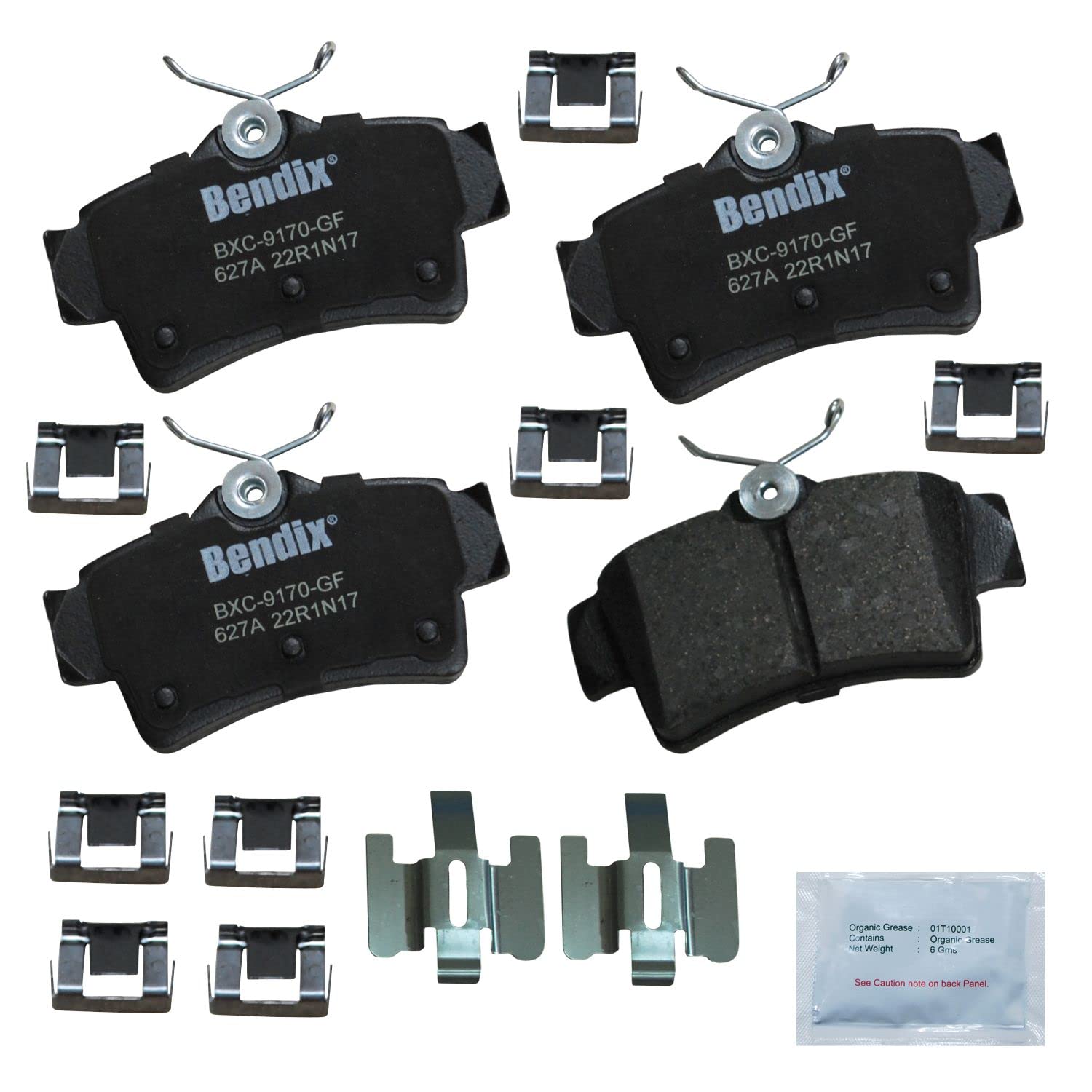 Bendix Priority1 Cfc627A Ceramic Rear Brake Pads For Ford Mustang 2001-1994, Mustang 2004-2003