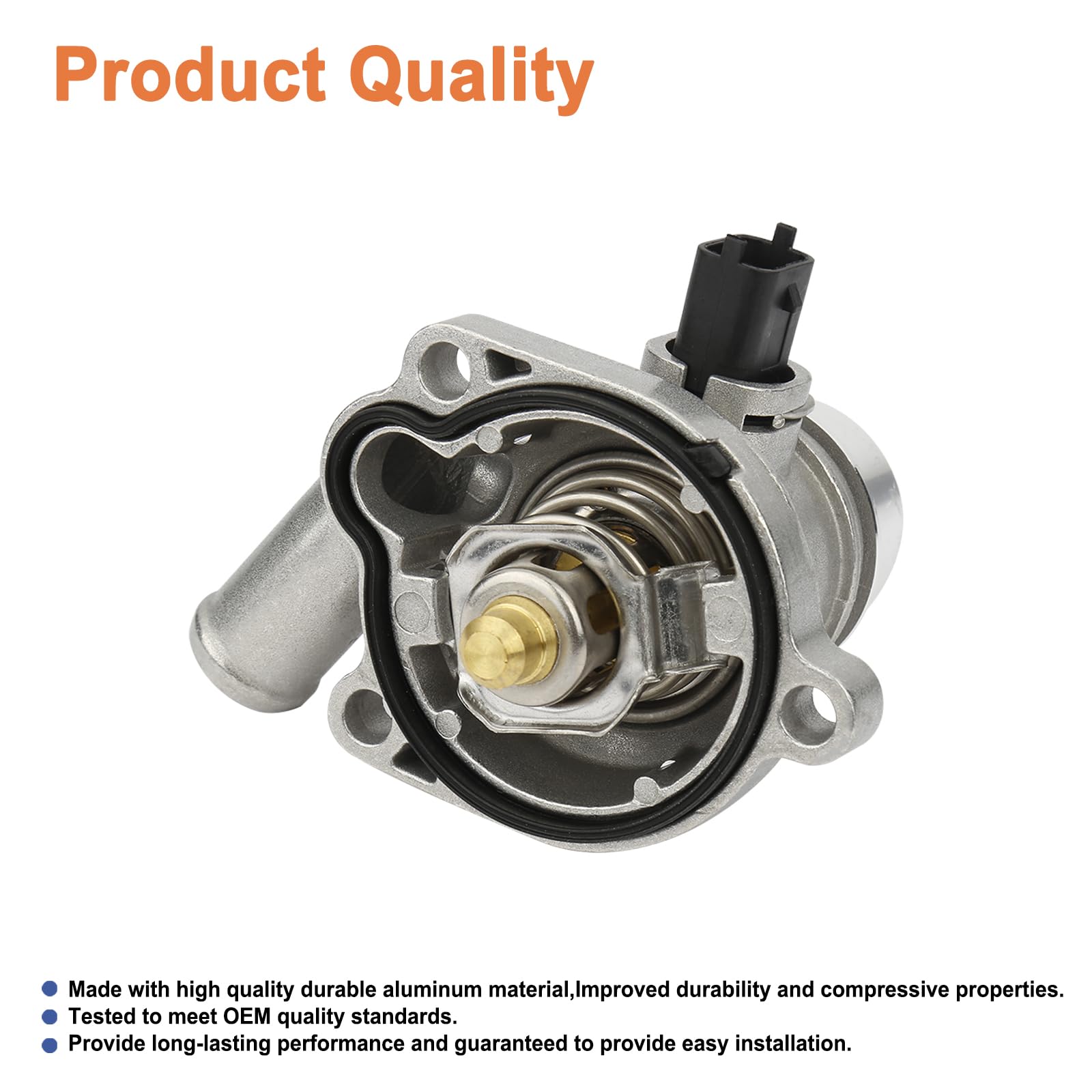 Upgrade Aluminium Engine Coolant Thermostat Housing Assembly(1PCS).Fit For Buick Encore 2013-2020 Chevy Cruze 2011-2016 Trax Son
