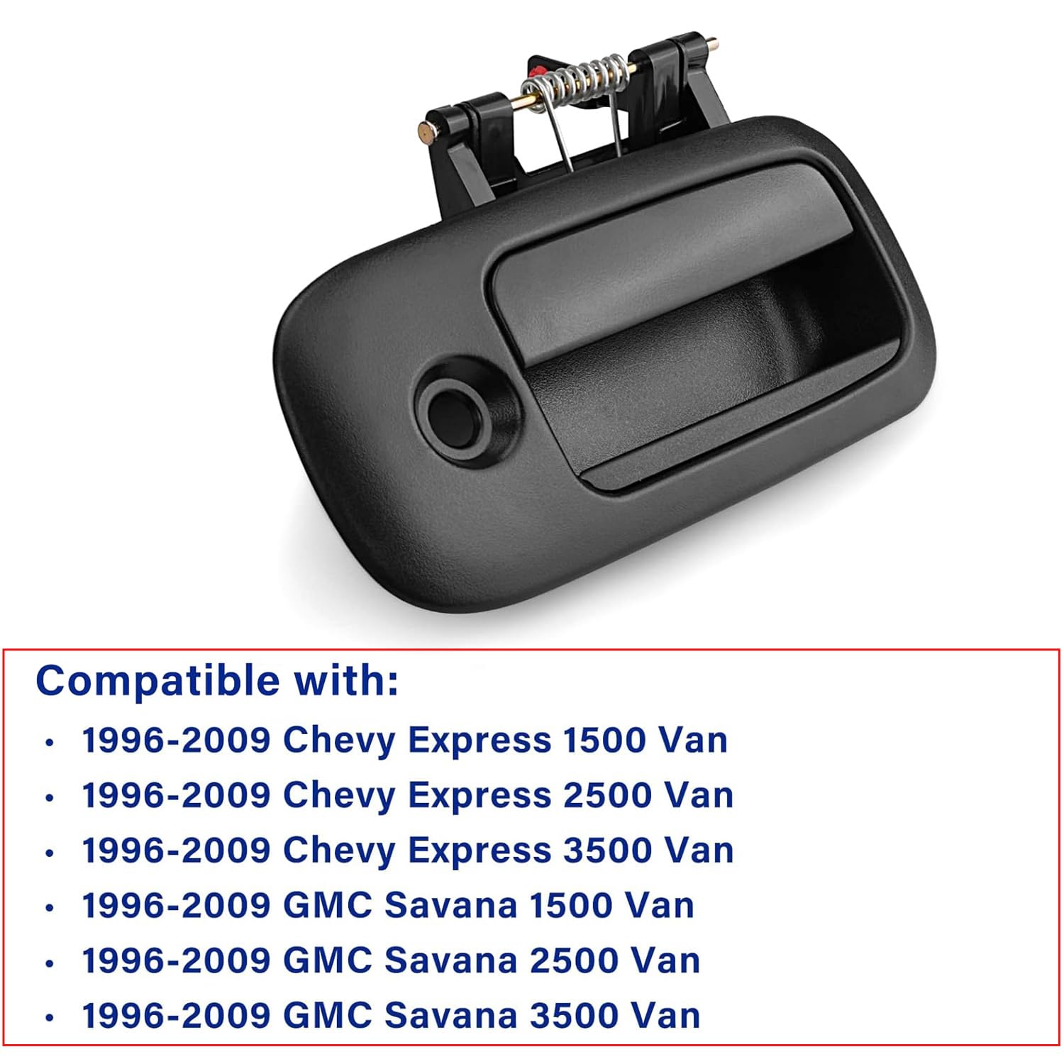 Exterior Door Handle Set, Front Left & Right & Rear Right Sliding Side For 1996-2009 Chevy Express,Gmc Savana 1500 2500 3500 450