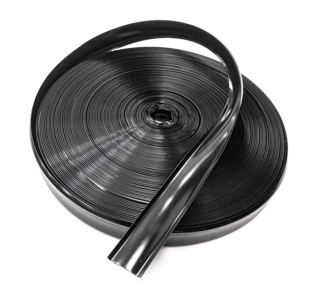 Qpn Black Vinyl 7/8' Insert Molding Trim Screw Cover Rv Camper Travel Trailer (100 Ft, Black)