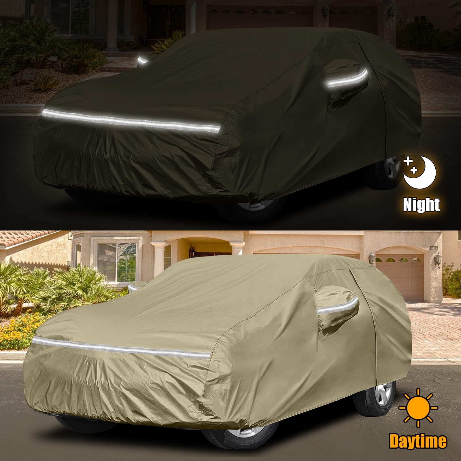 Waterproof Car Covers Replace for 2013-2025 Toyota RAV4, Multilayer Heavy Duty with Cotton Liner All Weather Car Cover with Zipp