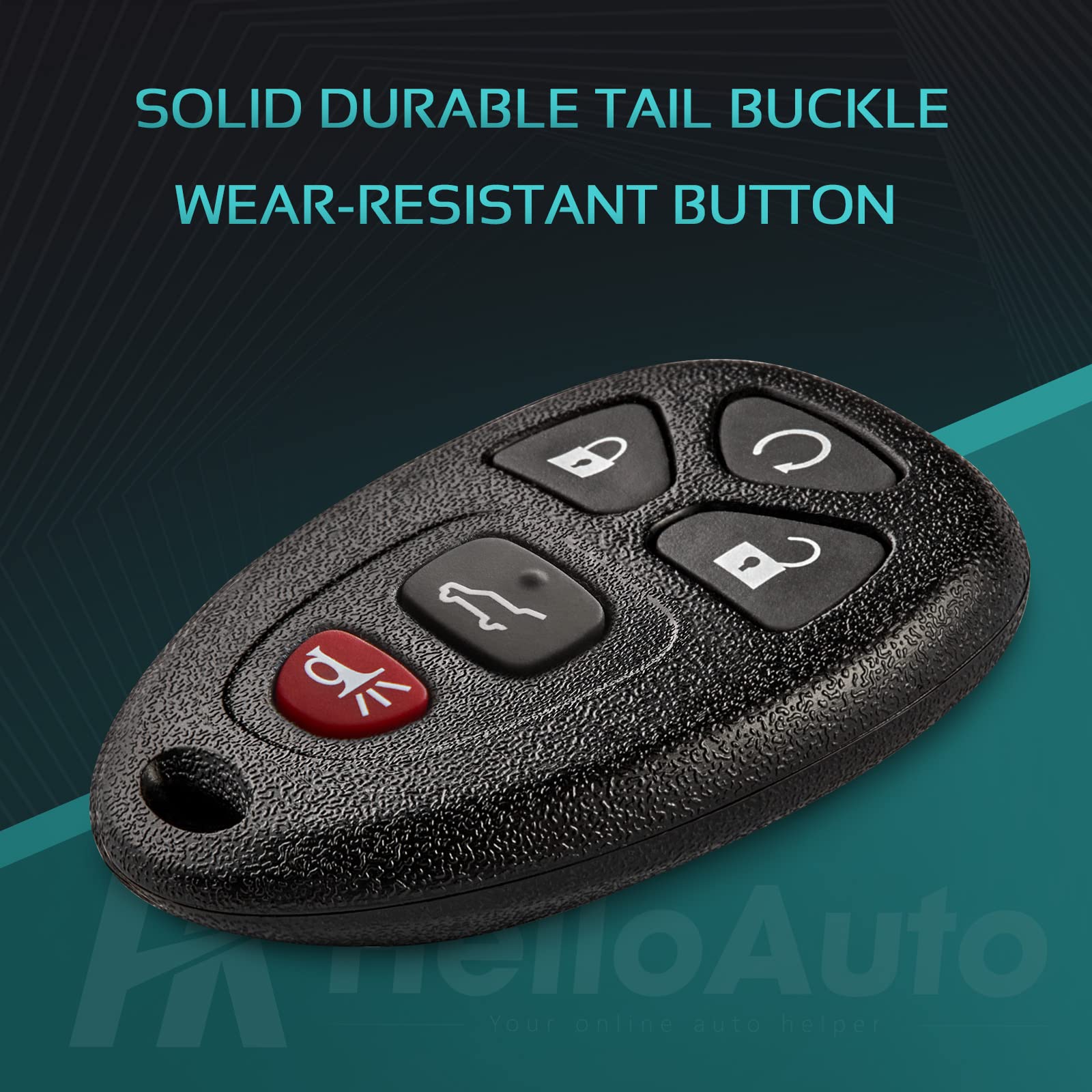 HelloAuto Key Fob Shell for 2007-2014 Chevy Suburban/Cadillac Escalade SRX, for 2007-2017 Tahoe Traverse, for 2007-2017 GMC Acad