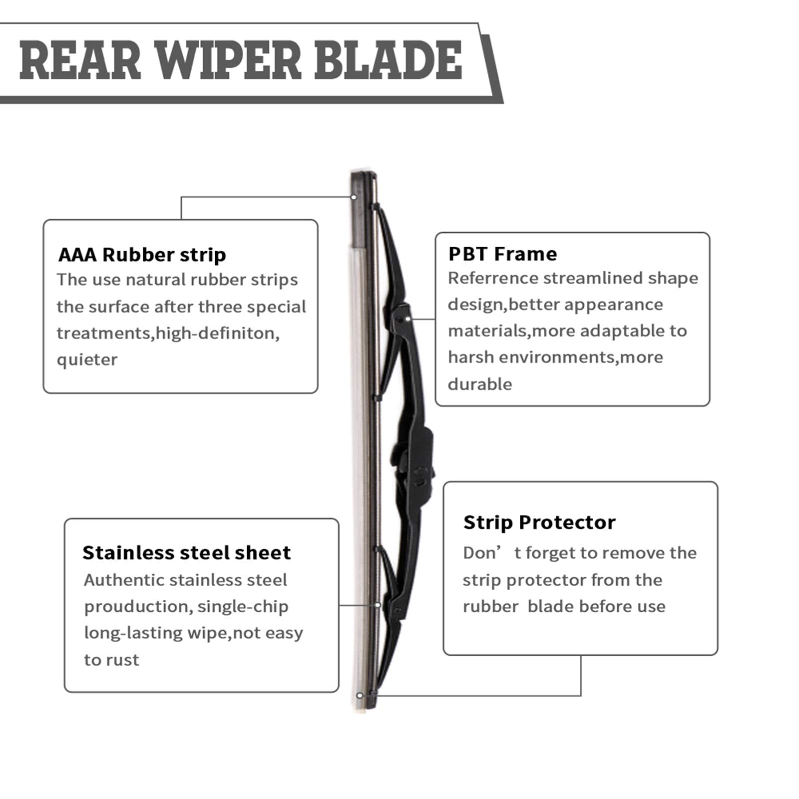 Hodee Rear Wiper Arm Blade Nut Set Replacement For Dodge Grand Caravan 2008-2019 Chrysler Town & Country 2008-2016,Rear Wiper Co