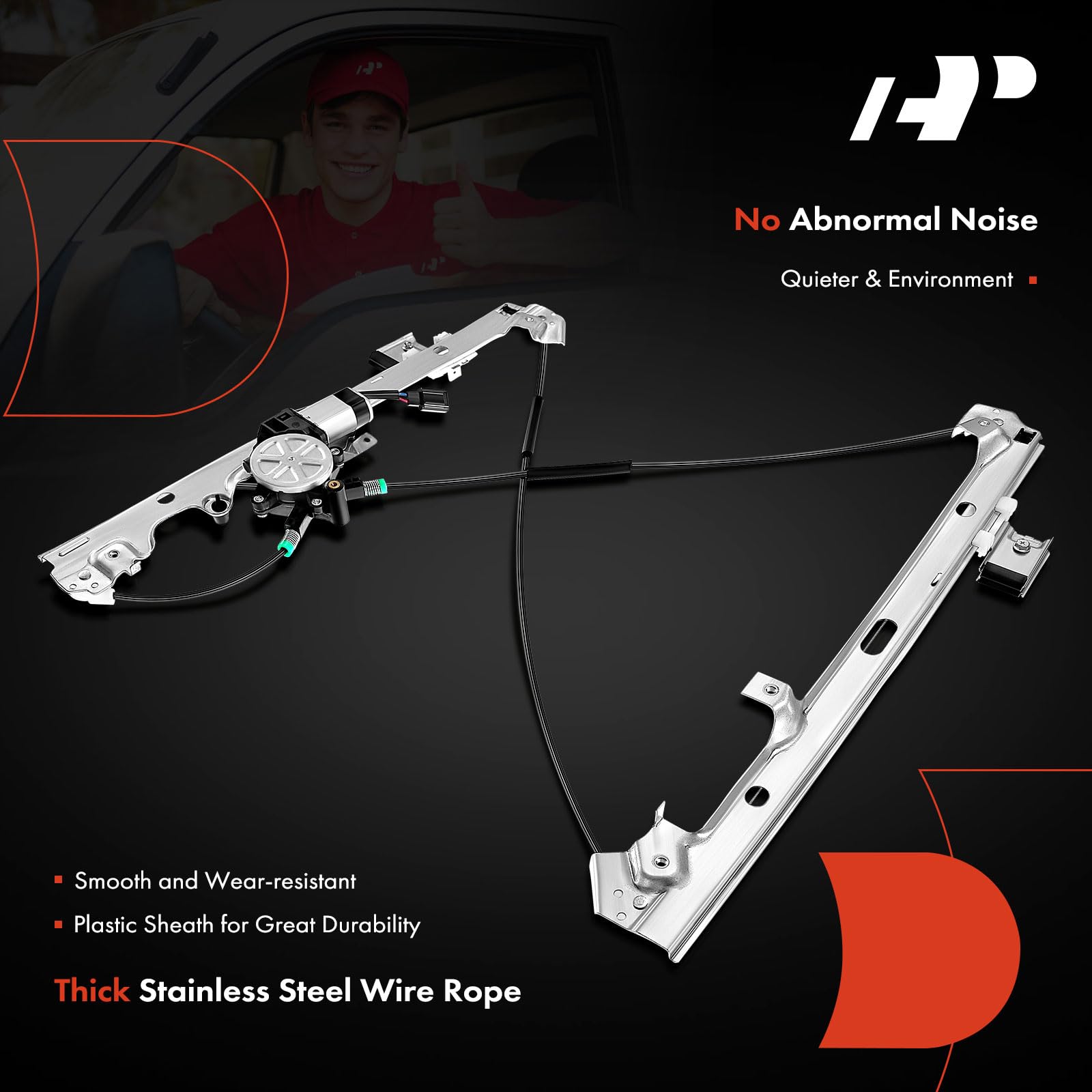 A-Premium Front Driver Side Power Window Regulator W/Motor Replacement For Chevrolet Silverado Tahoe Gmc Yukon Xl Sierra Escalad