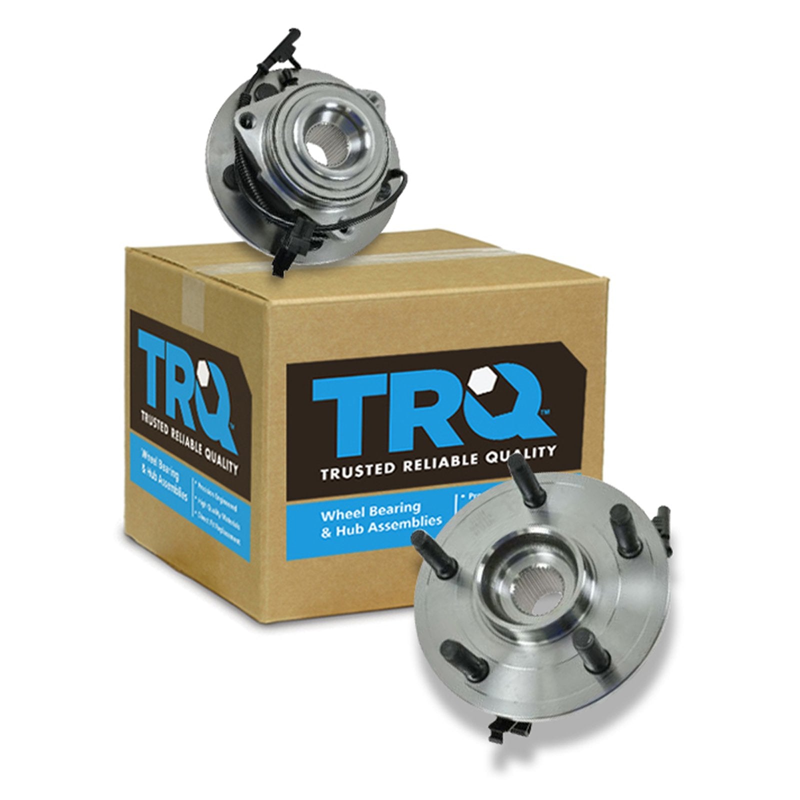Trq Front Wheel Hub Bearings Assembly Set Compatible With 2005-2010 Dodge Dakota 2006-2008 Mitsubishi Raider 2011 Ram