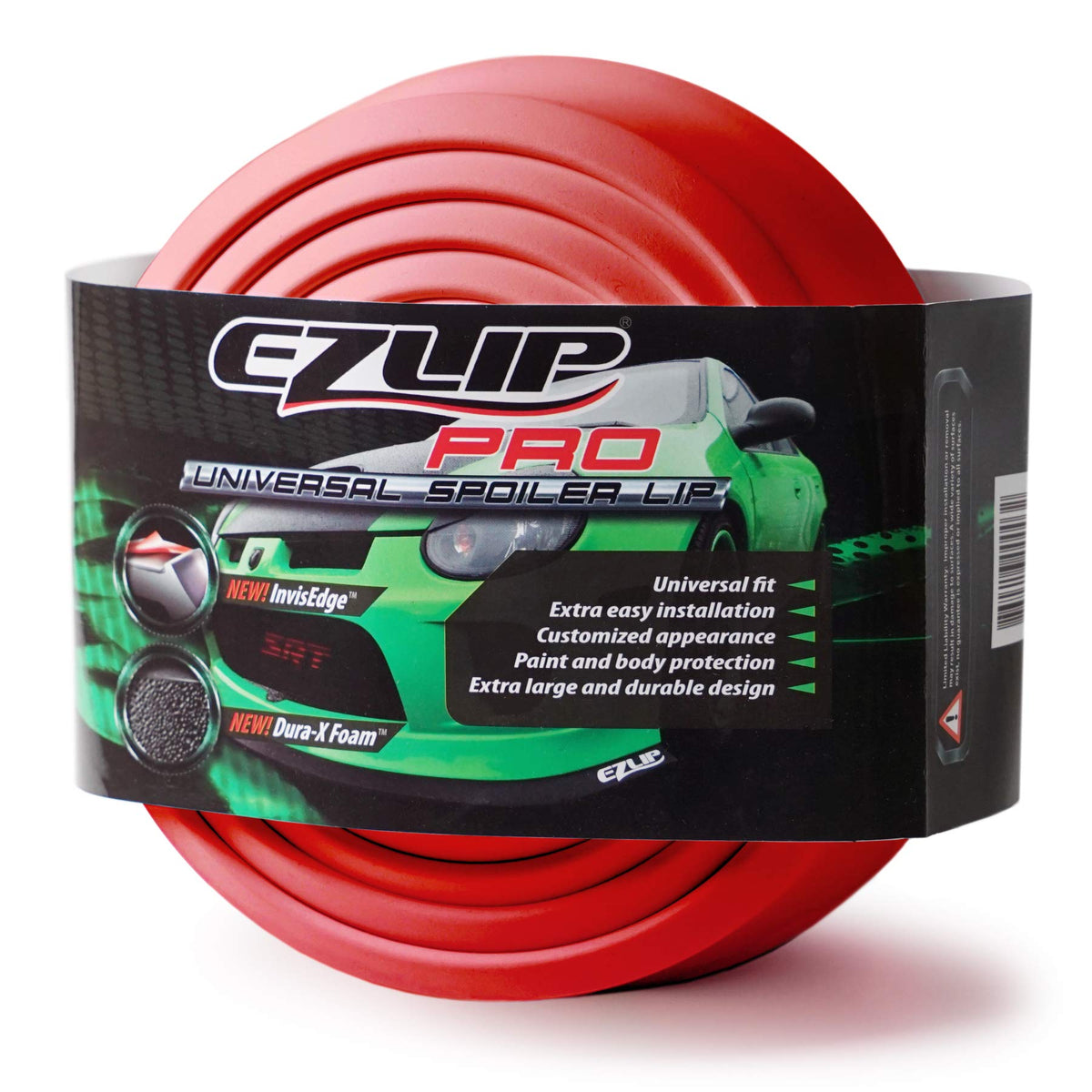 EZ Lip PRO - The Original Universal Fit 2-Inch Lip Spoiler, Car Accessory to Protect and Customize Your Ride, Red