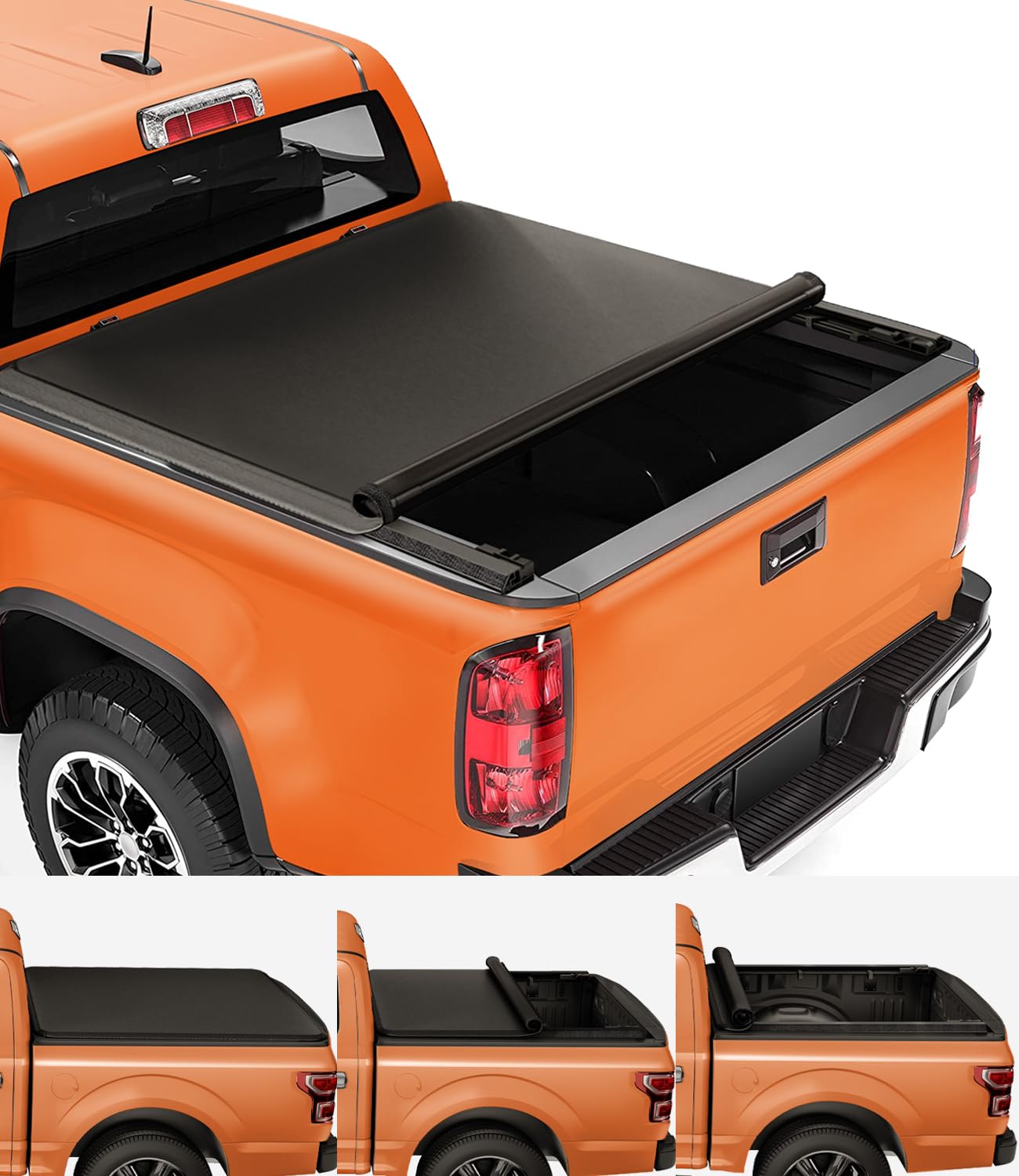 Tiptop Soft Roll-Up Tonneau Cover Truck Bed For 2015-2022 Colorado/Canyon 5.2Ft Bed (61.7'') | Tp1 |