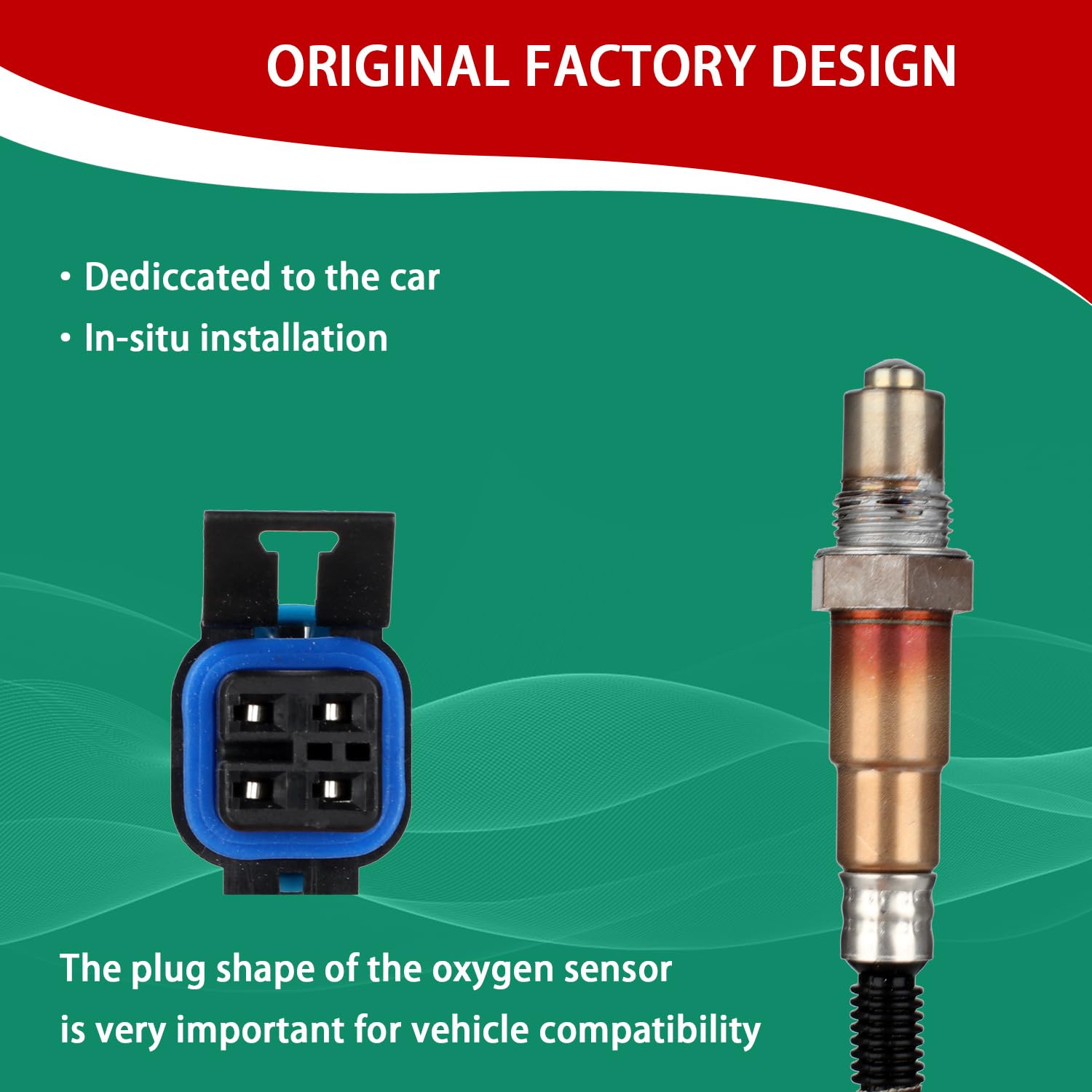 Necatuo 234-4818 Downstream Upstream O2 Oxygen Sensor Heated Air Fuel Ratio Compatible With Chevy Camaro 3.6L Cadillac Cts 3.0L