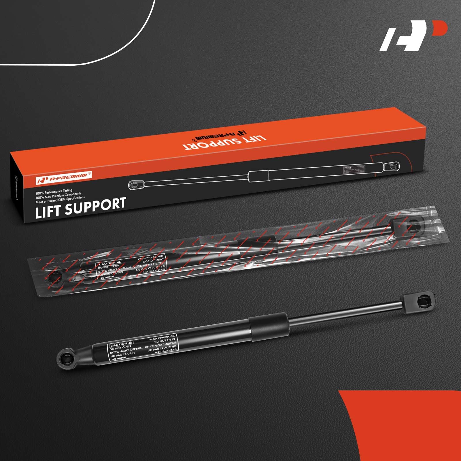 A-Premium Rear Window Lift Supports Shock Struts Compatible With Mitsubishi Endeavor 2004-2011 Sport Utility 2-Pc Set