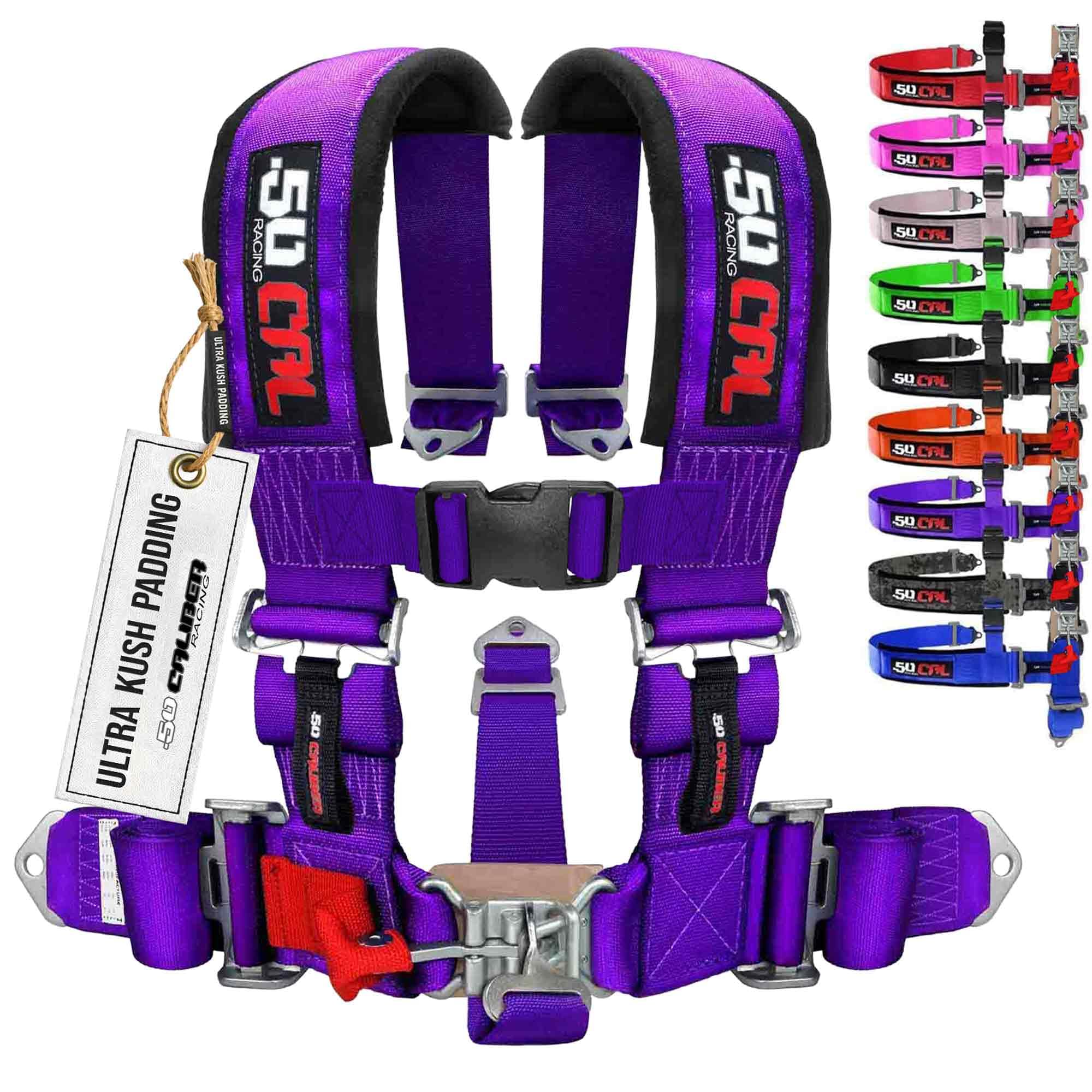 1 pc Purple 5 Point Harness for Bucket Seat, Latch Release, 9 Color Options, Racing Harness 5 point, Race Car, UTV, RZR [6008P3]