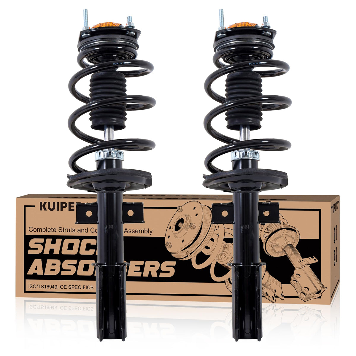 KUIPERAUTO Front Complete Struts Coil Spring Assembly 172949 Compatible with 2013-2017 Chevrolet Chevy Traverse LS LT/2013-2017 