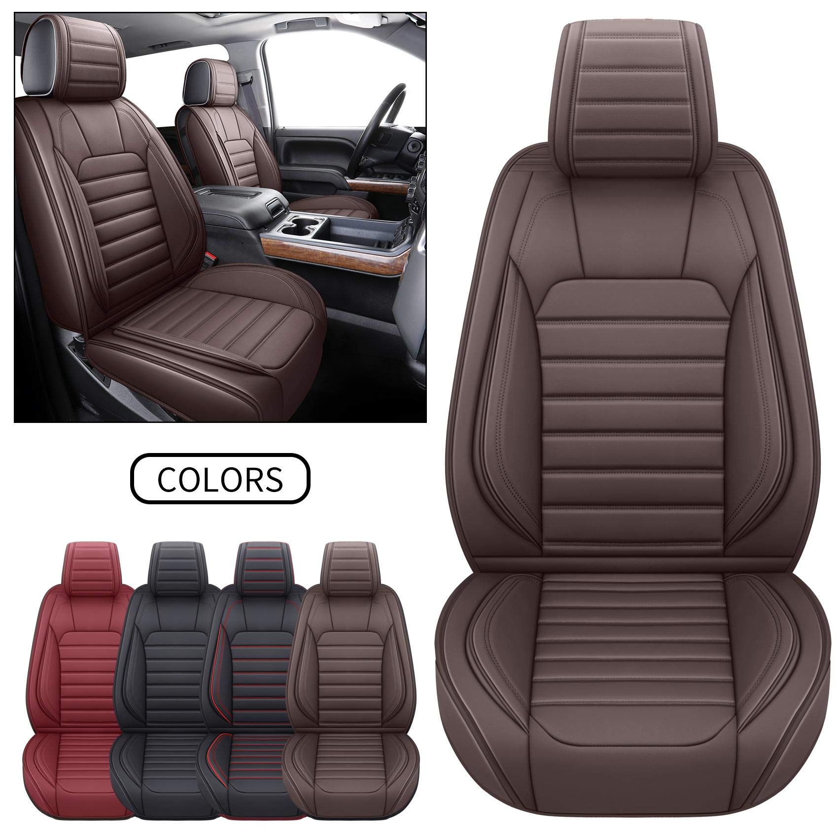 Yiertai Seat Covers Compatible With Silverado Sierra For 2007-2024 2025 1500/2500/3500 Crew Double Extended Cab Trucks Waterproo