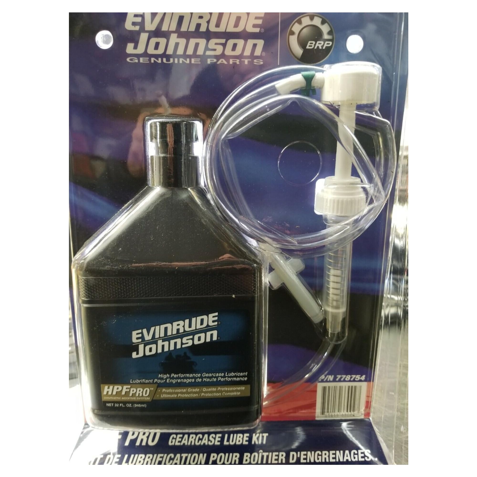 Johnson/Evinrude/Omc Hpf Pro Gearcase Gear Oil Lube Qt Kit & Pump 0778754 778754