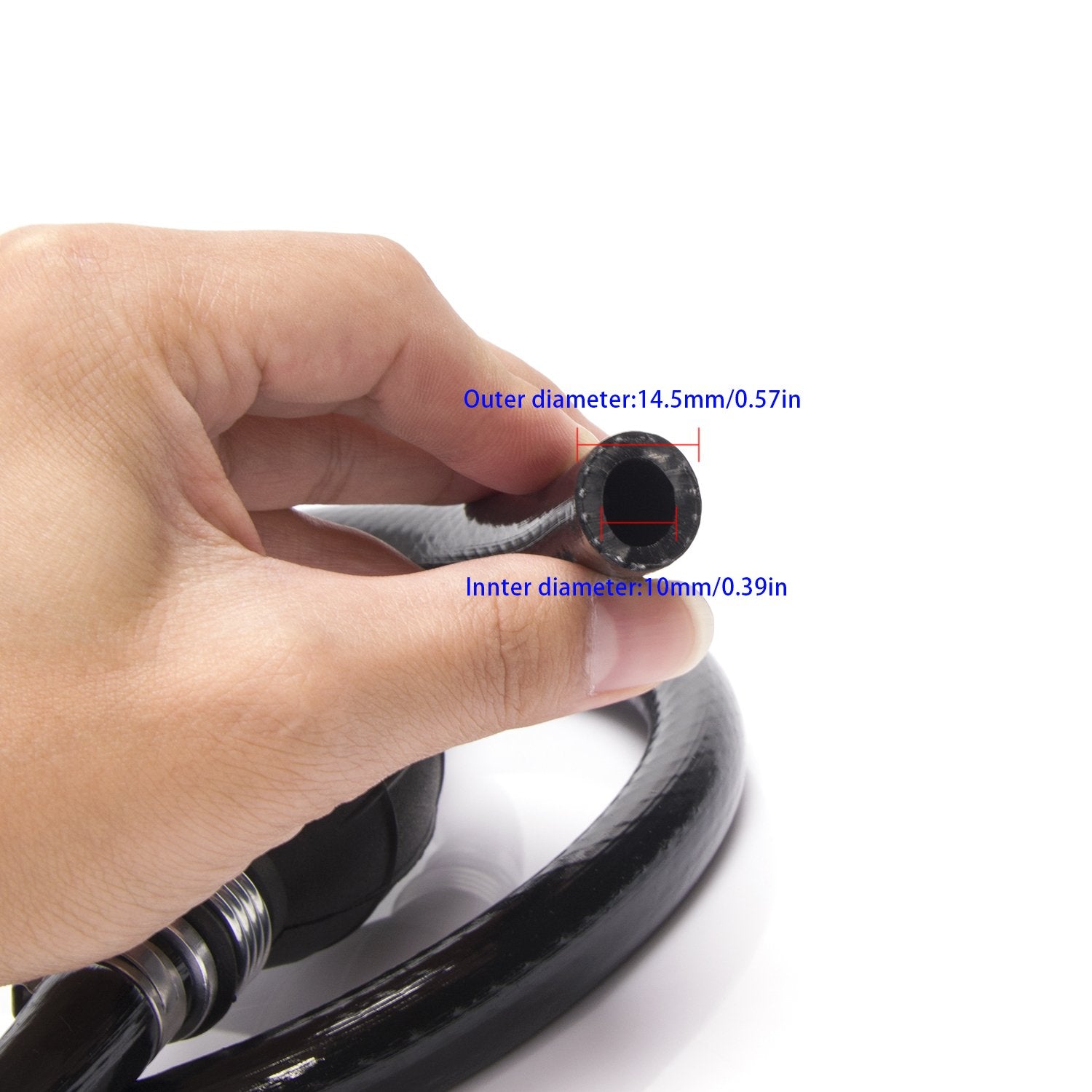 Fuel Line Assembly, Nylon Braided Fuel Line Hose Marine 3/8'' Hose Outboard Boat Motor Rvs Universal Fuel Line Assembly With Pri