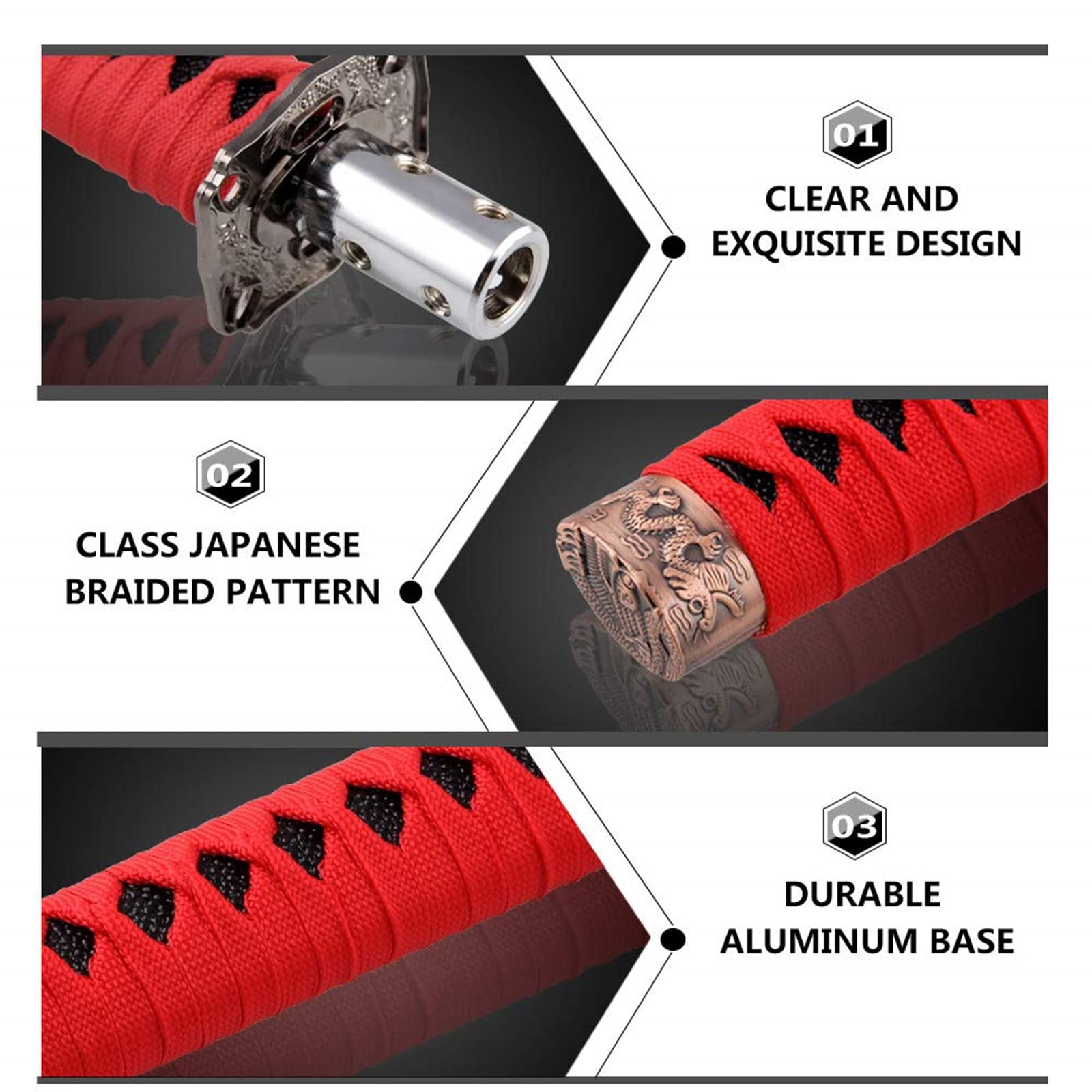 Ryanstar Gear Shift Knob Sword Shift Knobs Katana Samural Shift Gear Lever Universal Fit For Manual Cars Most Automatic Cars Wit
