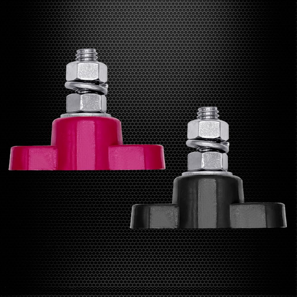 Ampper 5/16'' Single Stud Battery Junction Posts Block, Heavy Duty Power And Ground Junction Block Power Distribution Studs Term