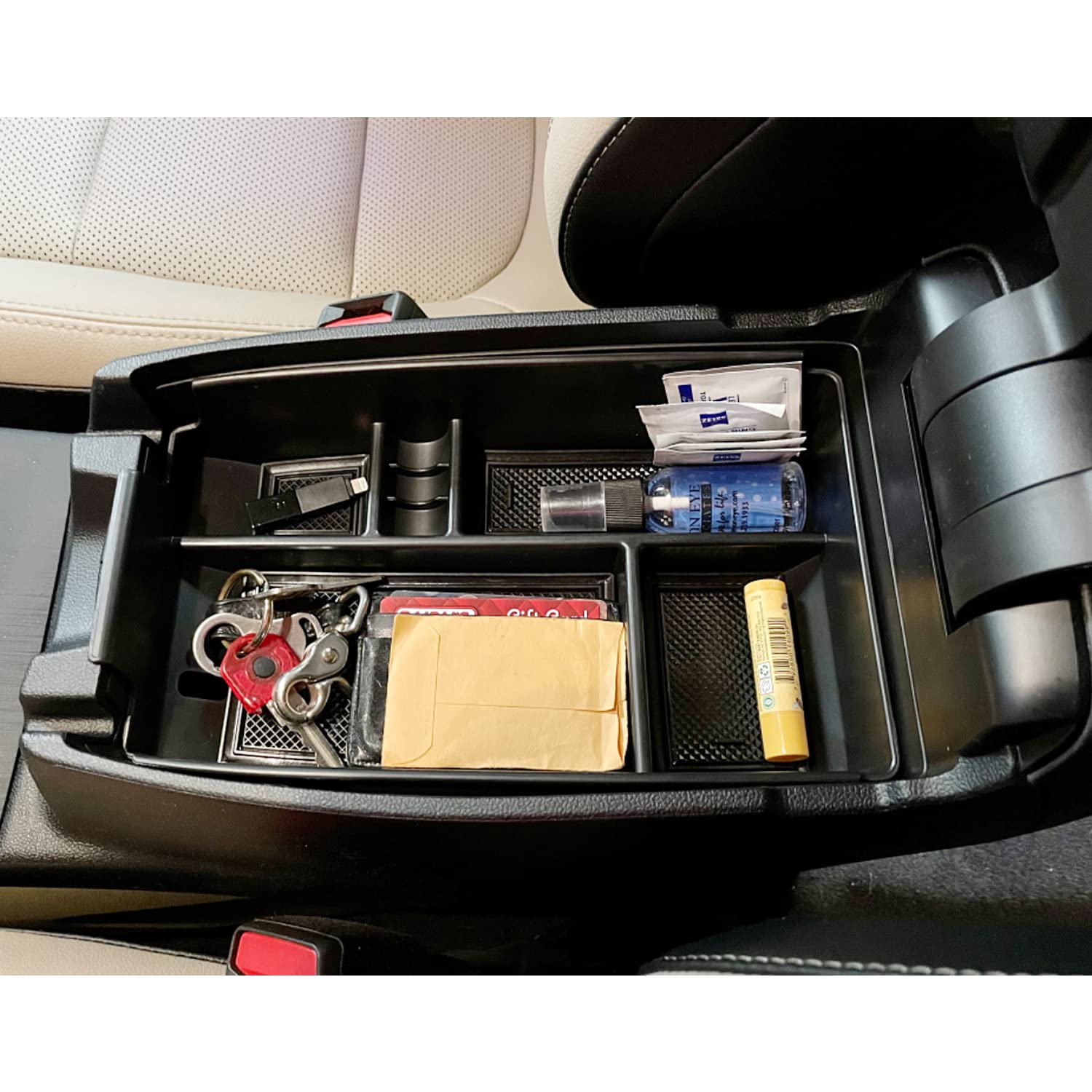 EVTIME Center Console Organizer Interior Storage Box Fits for Ford Escape 2020 2021 2022 2023 2024 and 2021 2022 2023 2024 Bronc