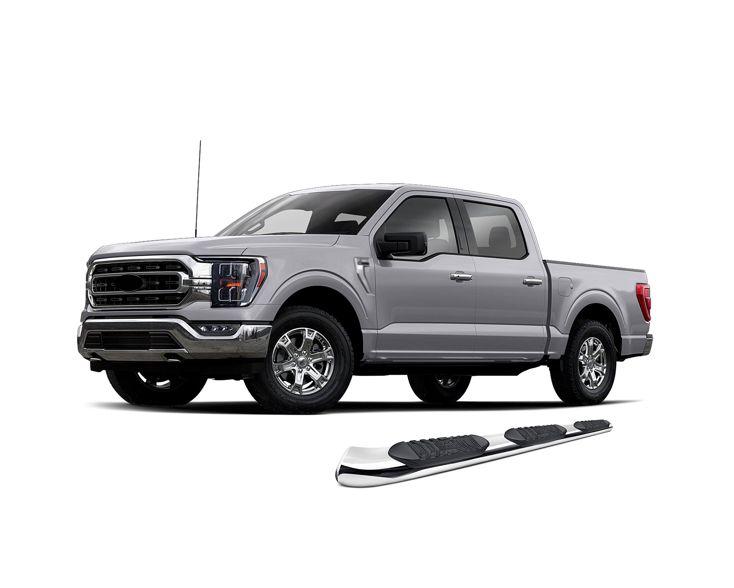 Black Horse Off Road Black Horse Stainless Steel Stainless Steel Extreme Wteheel-To-Wheel Side Sps Compatible With 15-22 Ford F150 Supercrew Cab 5.5Ft Short Bed /2022 F150 Lightning