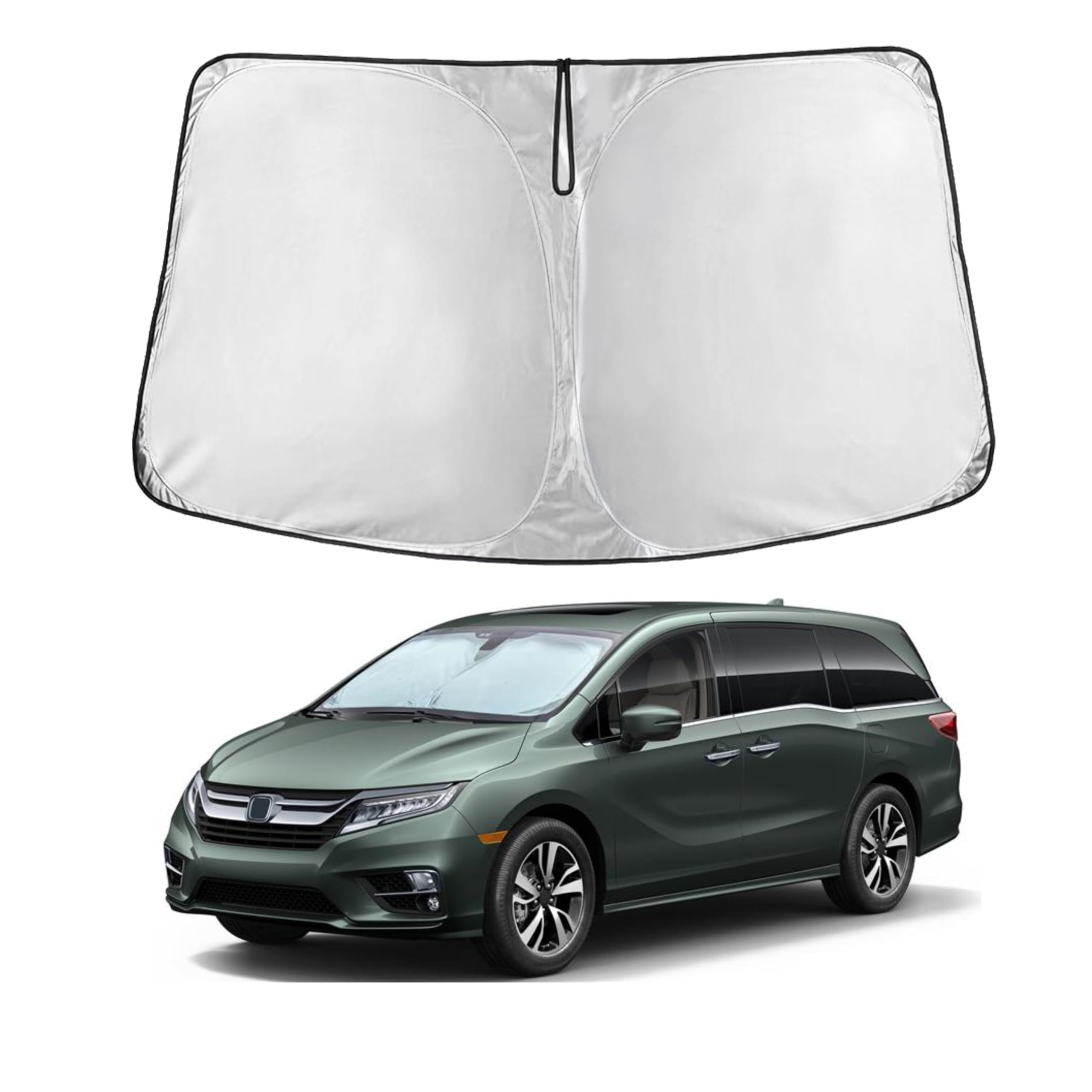 Honda Odyssey Econour Car Windshield Sunshade 2018-2024 2025-240T Polyester Material Cars Sun Visor Reflector Blocks Uv Rays - F