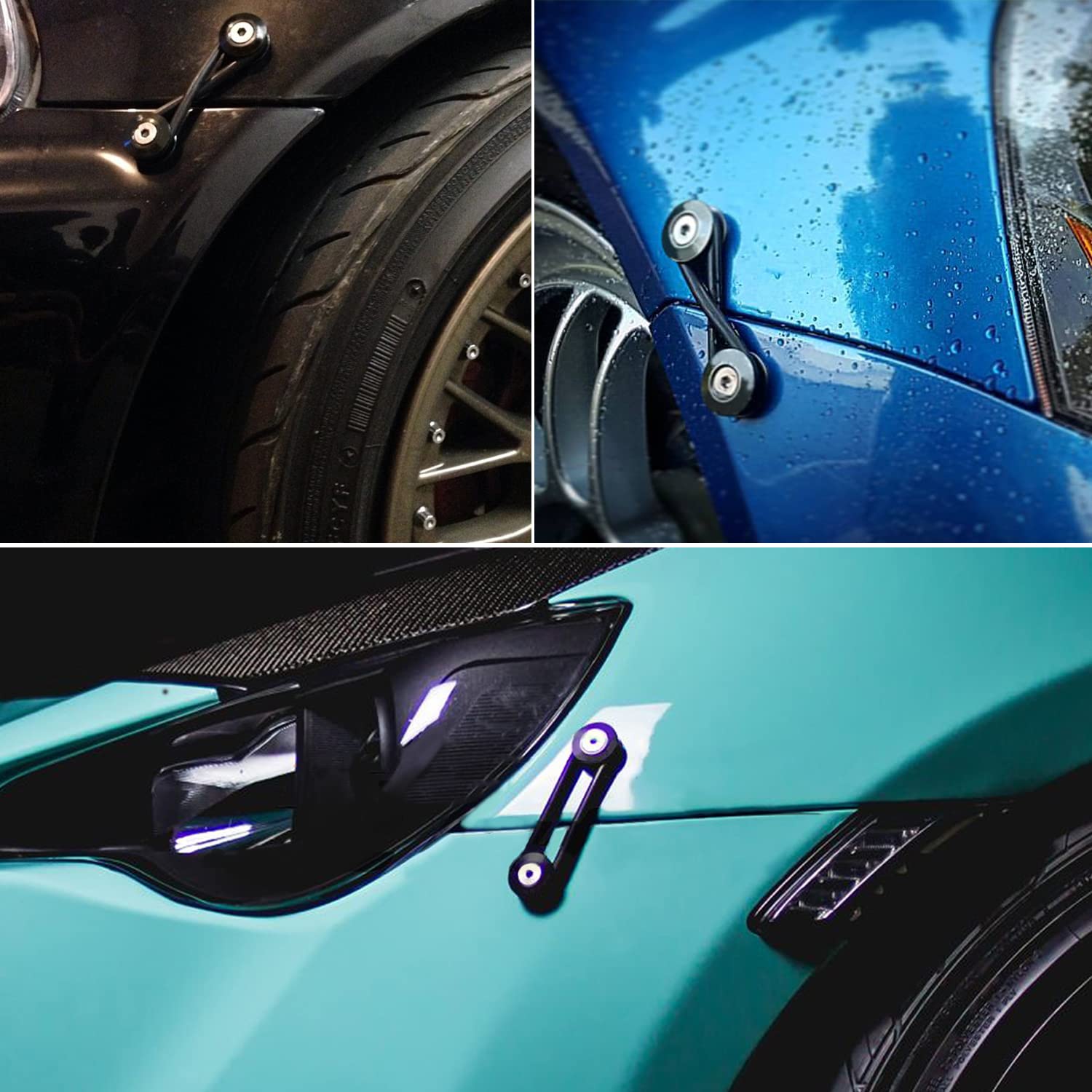 Ouzorp Bumper Trunk Quick Release Fastener Kit - Black Front & Rear Bumper Accessories