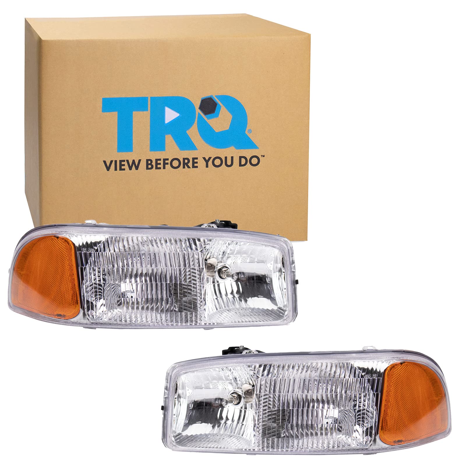 Trq Hla95283 (2 Piece) Oe Factory Style Replacement Headlights Assembly Set Driver And Passenger Side Compatible With 1999-2007