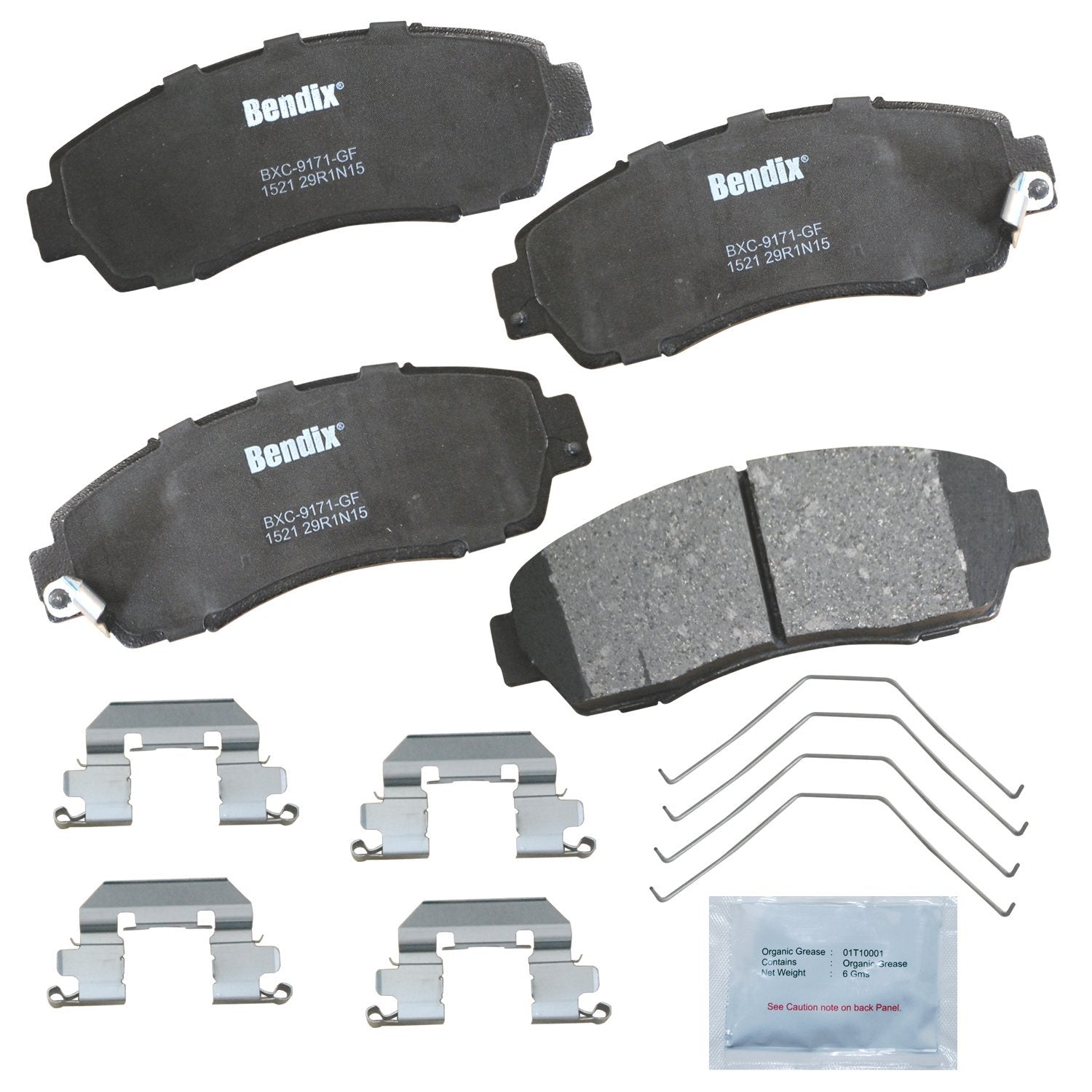 Bendix Priority1 Cfc1521 Ceramic Front Brake Pads For Select Models Acura Rdx, Honda Accord Crosstour, Cr-V, Odyssey, Passport, 