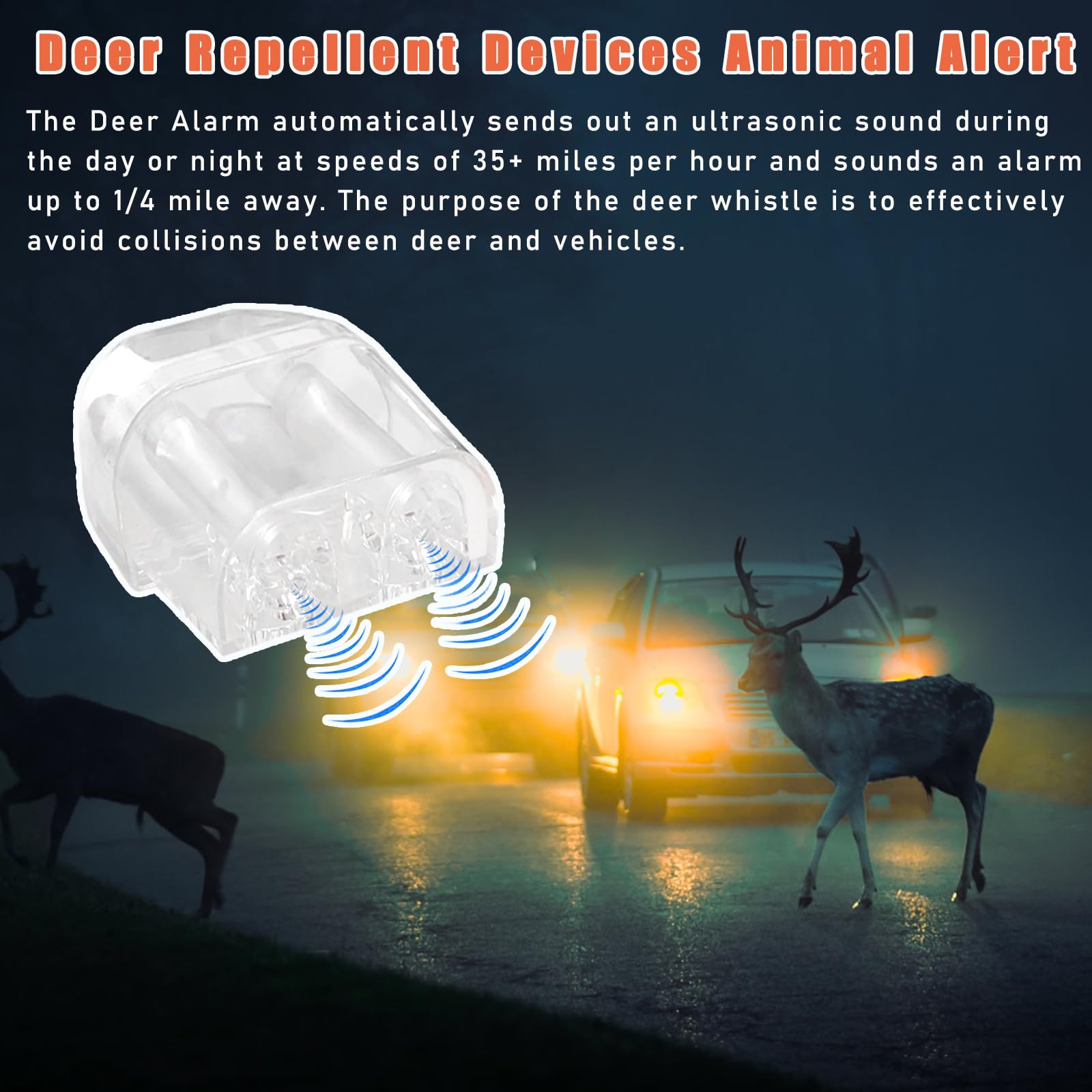Dickno 6 PCS Deer Whistles for Car, Automotive Deer Warning Whistle Devices, Animal Warning Devices Avoids Collision, Universal