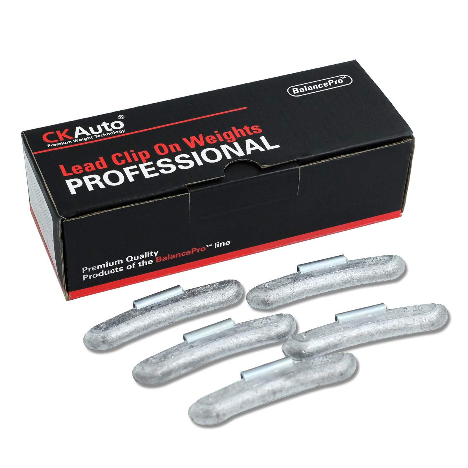 Ckauto P Style 2.25Oz, P225, Lead Clip On Wheel Weights, Uncoated, 20Pcs/Box