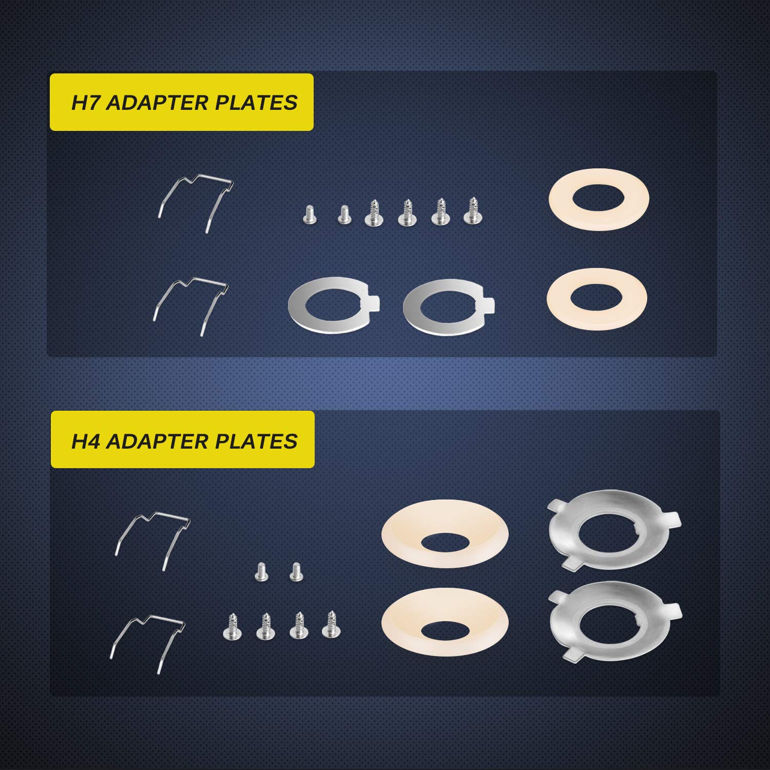 Nilight 2.5'' Lhd H1 Bi-Xenon Hid Projector Lens Low High Beams With Shrouds For H4 H7 H11 9005 9006 9007 H13 Headlight