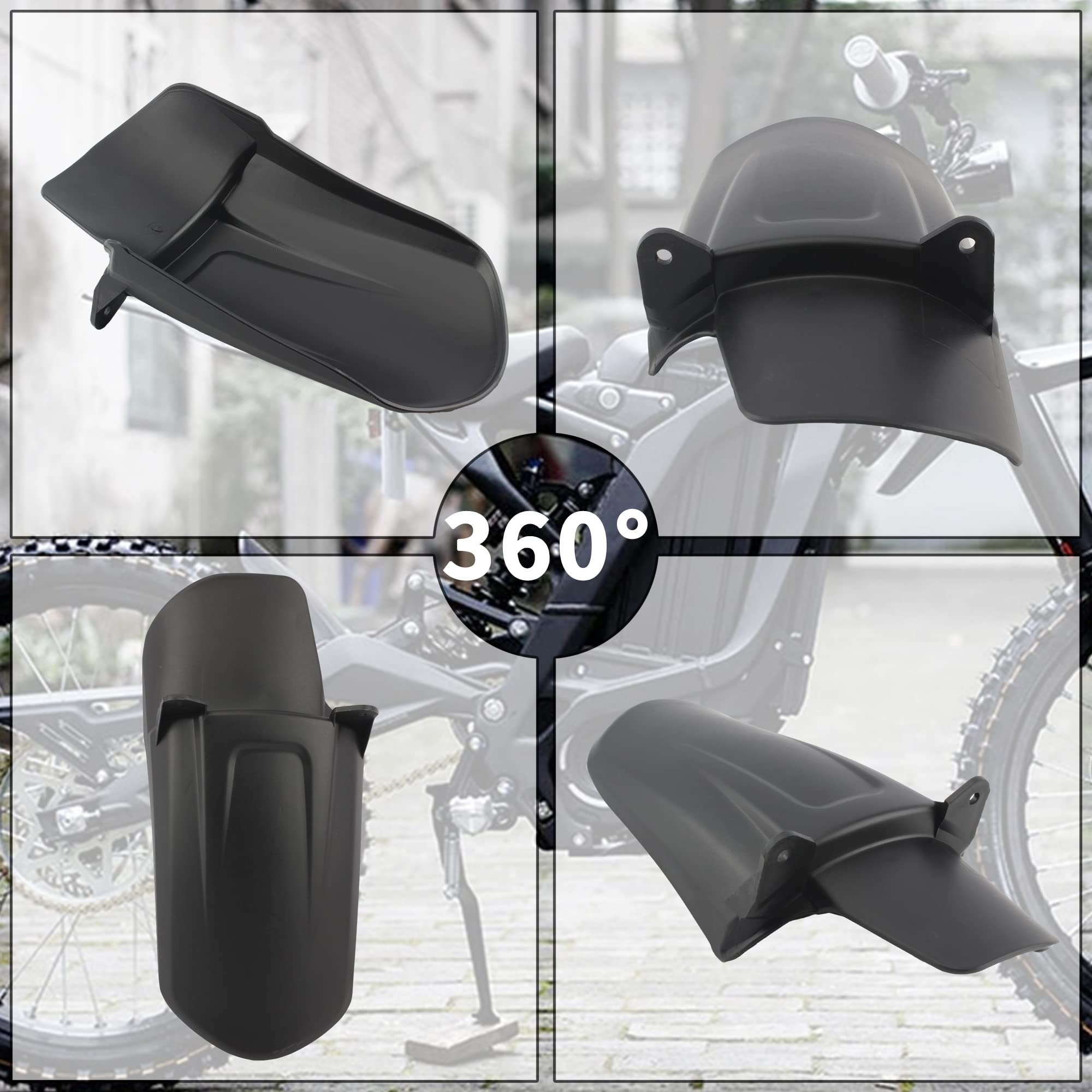 ABCERRSI Rear Shock Fender,Electric Vehicle Rear Wheel Fender for Sur Ron X/S Electric Bike Black