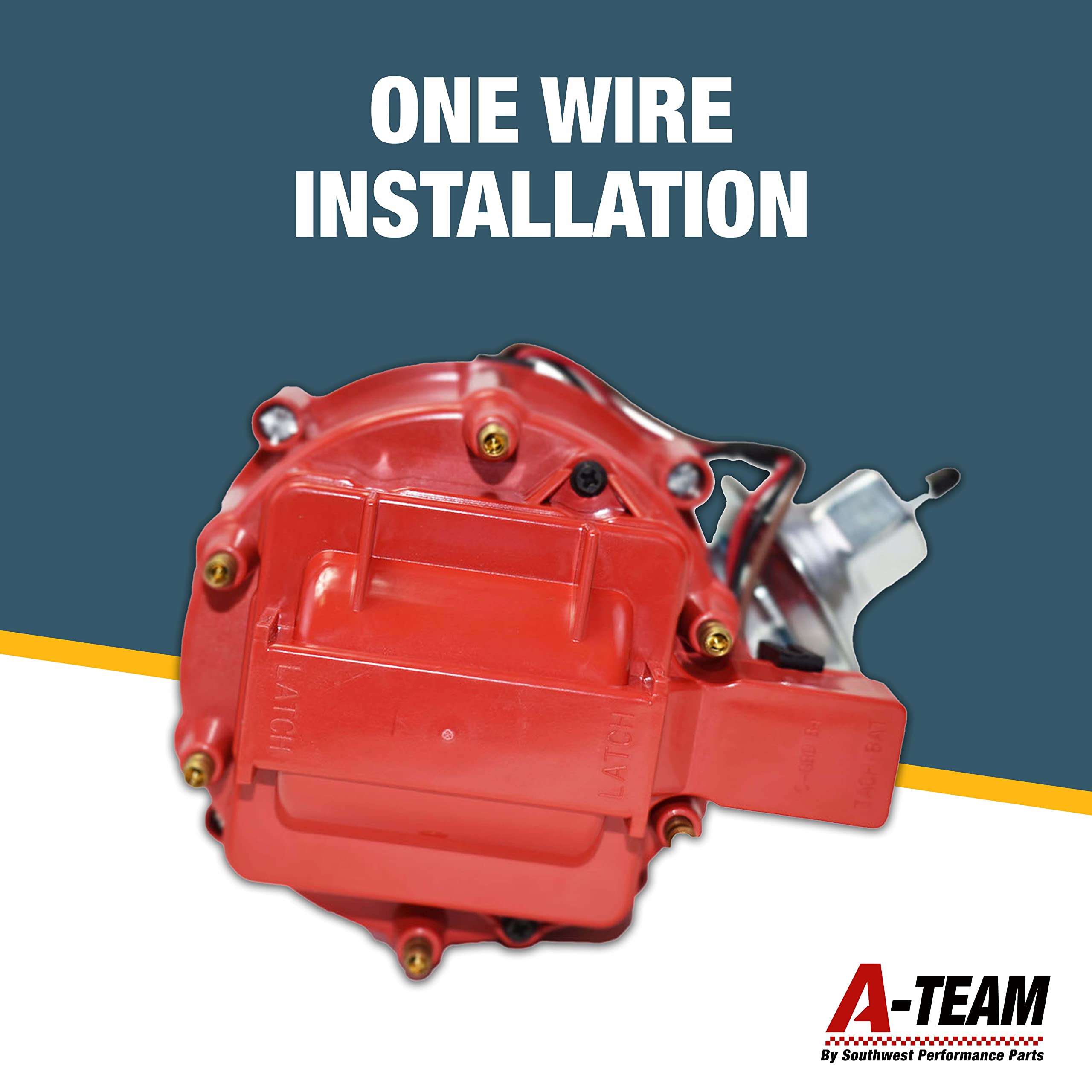 A-Team Performance - Complete HEI Distributor 65K Coil 7500 RPM - Compatible With Chevrolet Chevy GM GMC Truck Late Model Inline