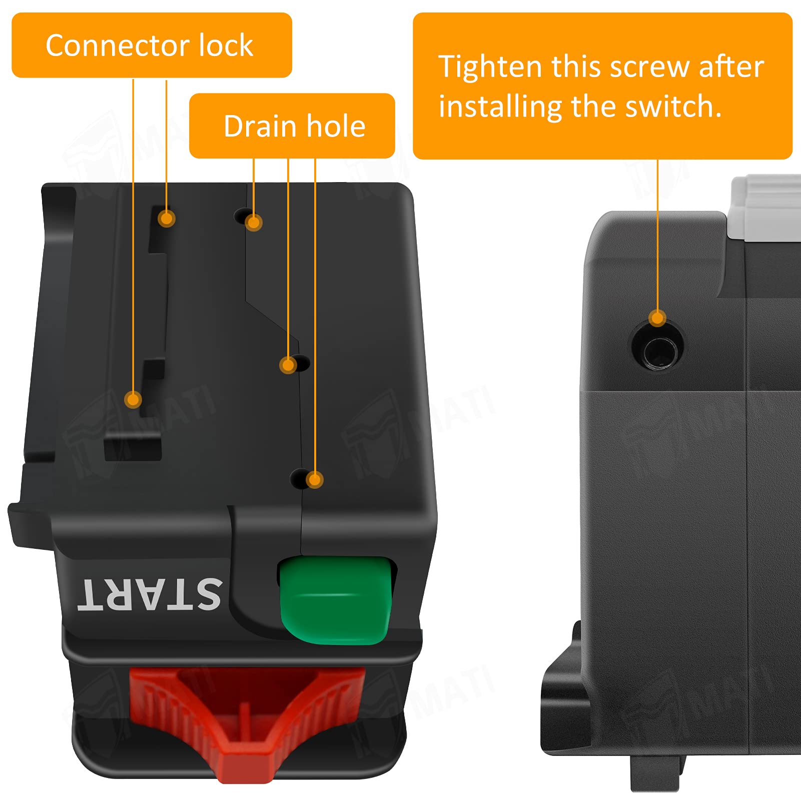 M Mati Left Start Engine Run Off Headlight Hi Lo Off Handlebar Switch For Polaris Predator 500 Outlaw 450 Outlaw 500 Outlaw 525 4011442 4011387 4010594