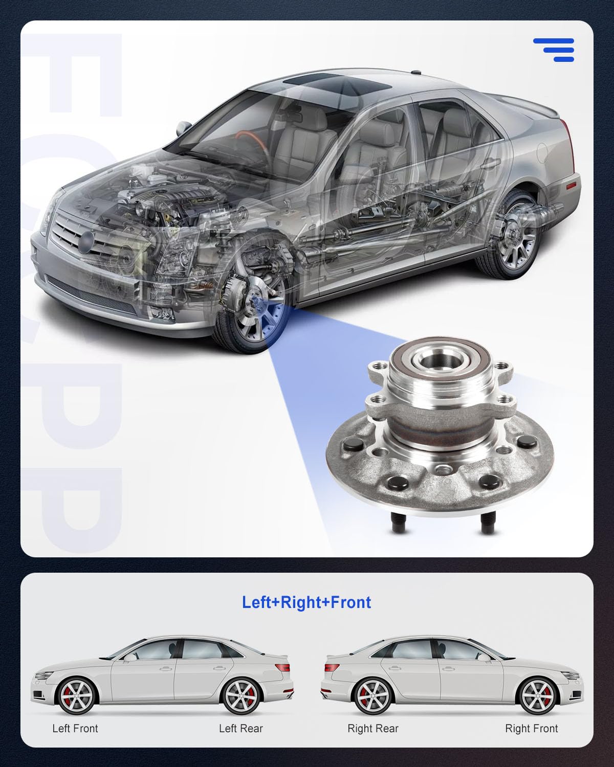 ECCPP Front 6 Lugs Wheel Bearing and Hub Assembly for 2009-2012 for Chevrolet Colorado 2009-2012 for GMC Canyon Wheel Hub Bearin