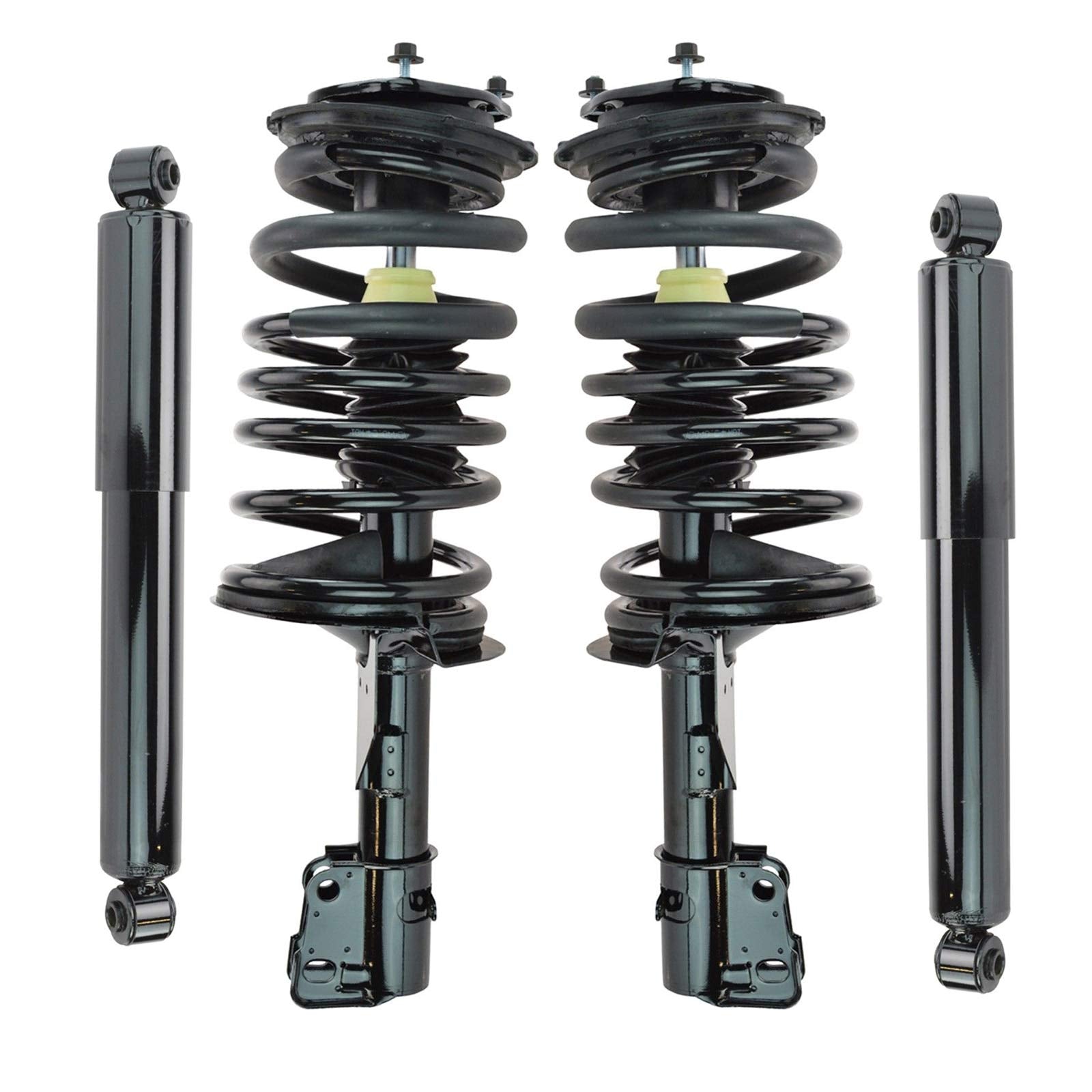 Trq Front Rear Complete Loaded Strut Spring Assembly Shock Absorber 4Pc Kit Set