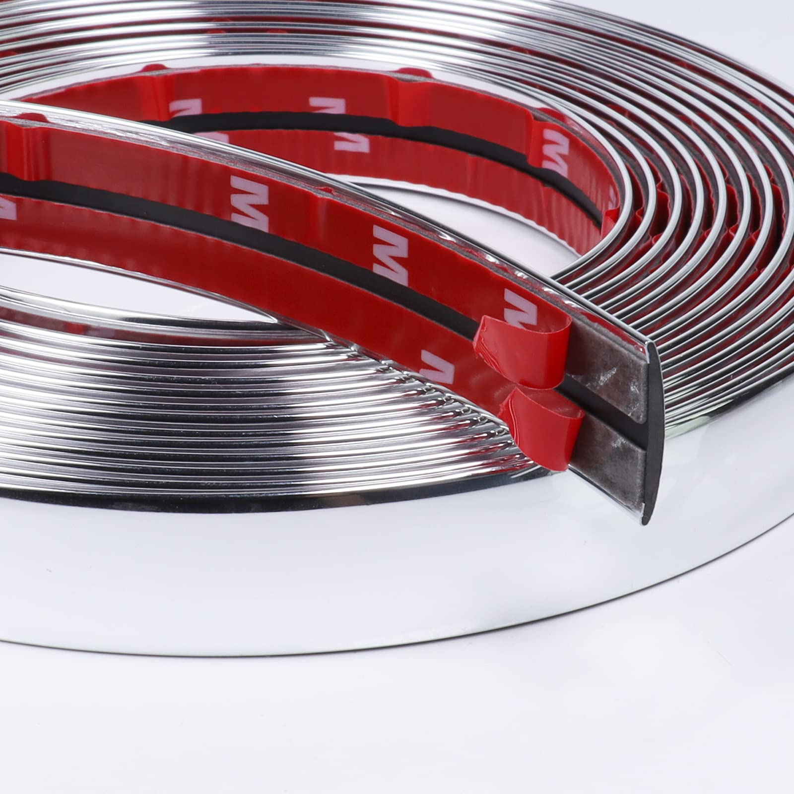 Sbwlkj 25Ft Automotive Chrome Trim Molding 1''(25Mm) Heavy Duty Car Side Moldings(Self Adhesive) Uv-Protected Scratch-Proof For