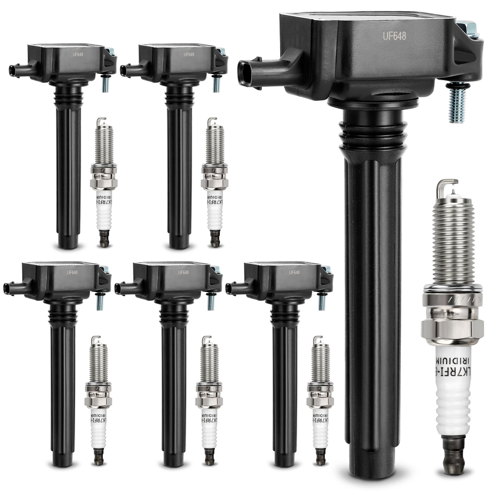 Uf648 Ignition Coil &97390 Double Iridium Spark Plug For Chrysler 200 300 Town & Country/Dodge Avenger Challenger Charger Durang