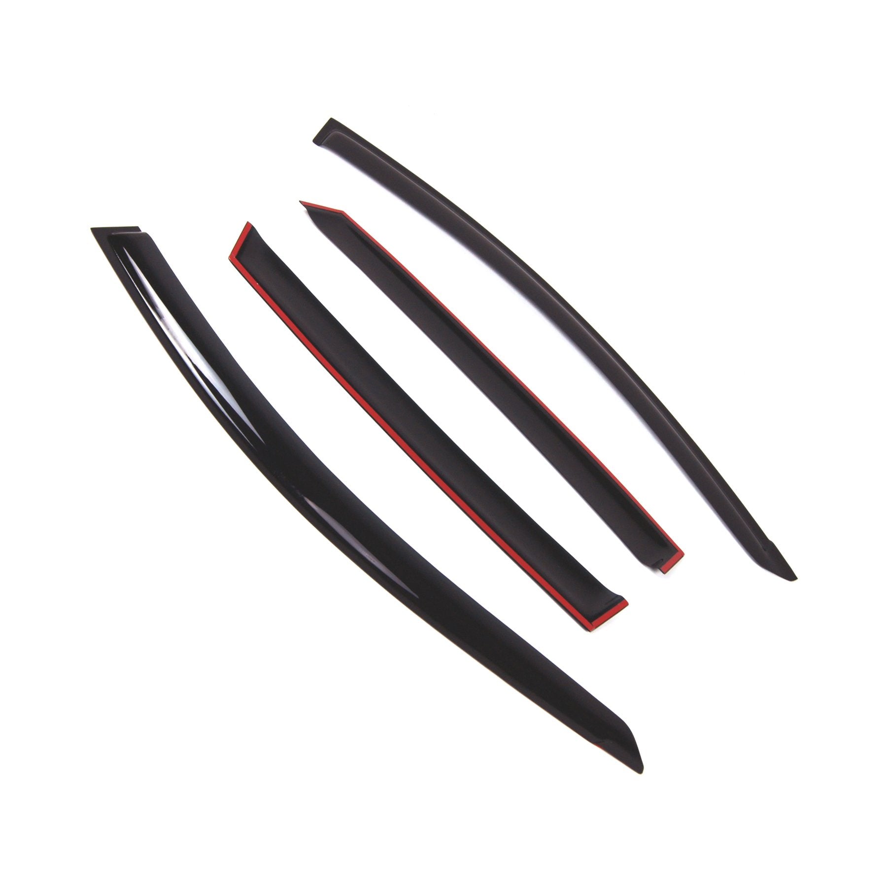 Tuningpros Wd2-802 Dark Smoke 4 Pcs Set Window Visor (Outside Mount) Deflector Rain Guard Compatible With 2012-2017 Hyundai Acce