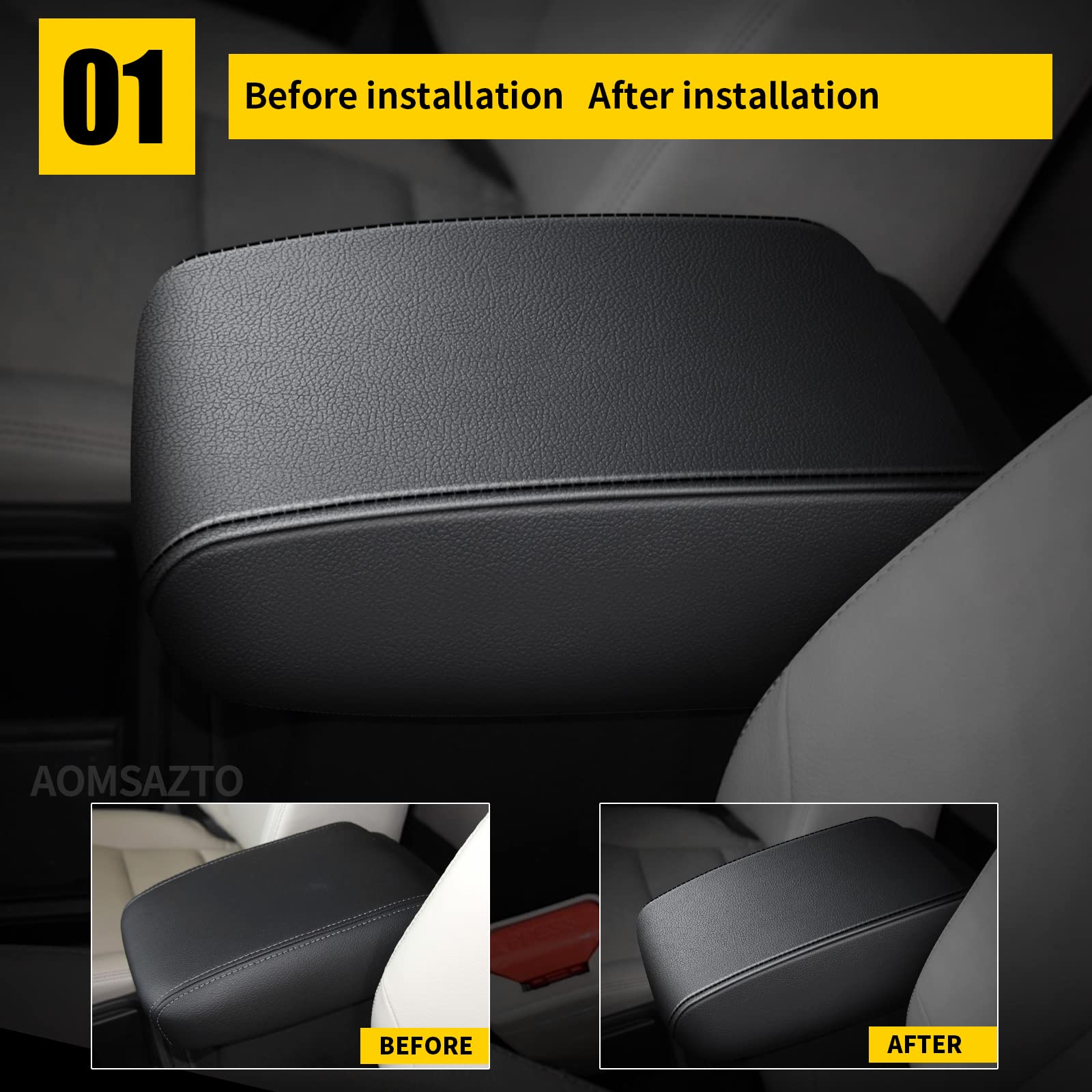 Aomsazto Armrest Covers For Crv 2012 2013 2014 2015 2016 Honda Black Center Console Replacement For Cr V