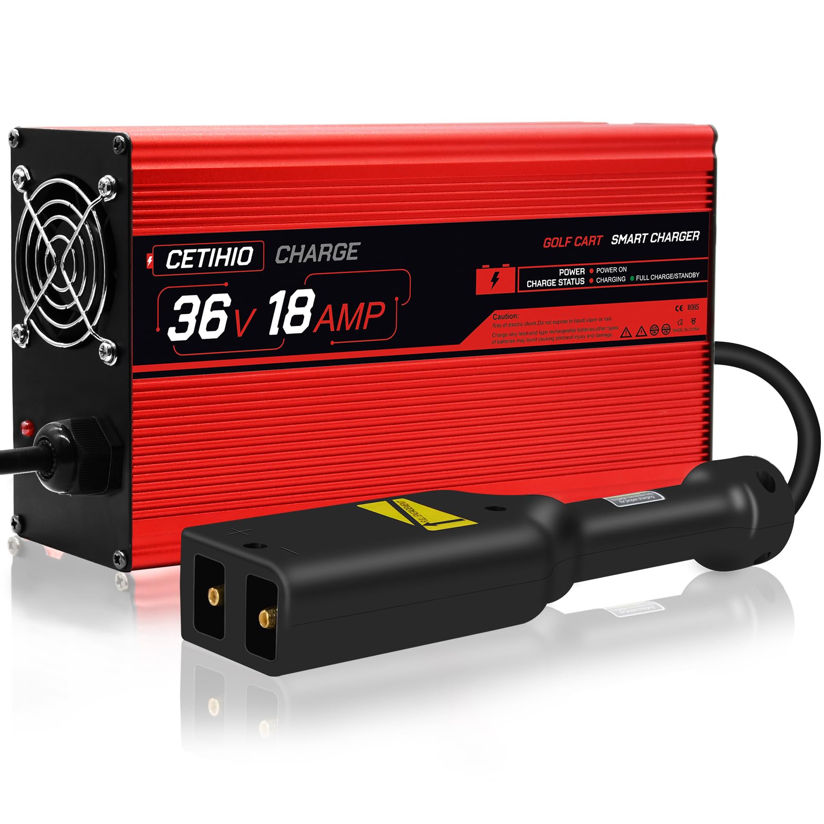 New 36 Volt Golf Carts Battery Charger for EZGO, Upgrade Trickle Charger 4.0 Technology, 18 AMP, 4-6 hrs Full Charge, Replace EZ