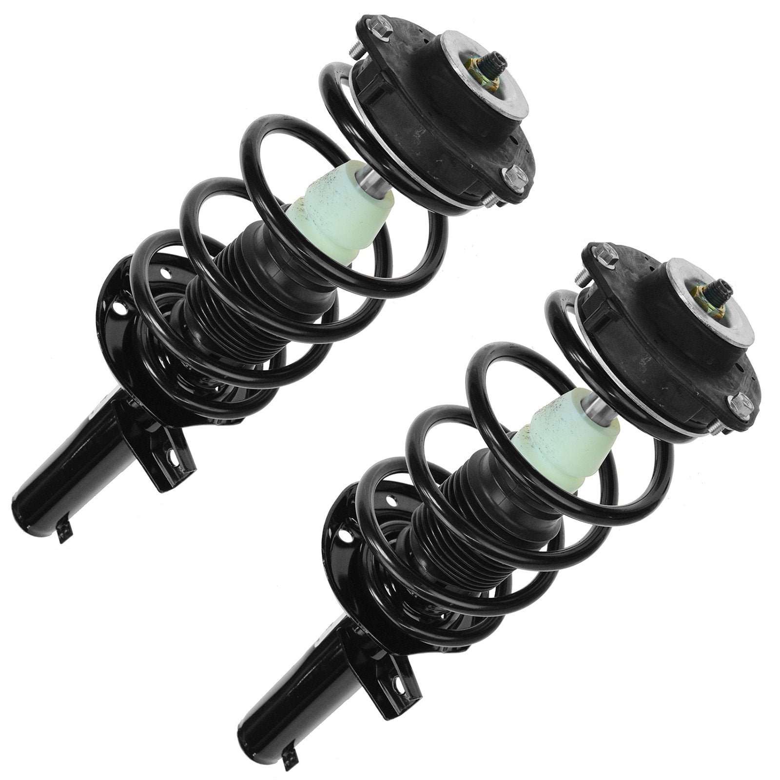 Trq Front Strut & Coil Spring Assembly Set Driver & Passenger Sides Compatible With 12-19 Volkswagen Beetle 07-11 Eos 10-14 Golf