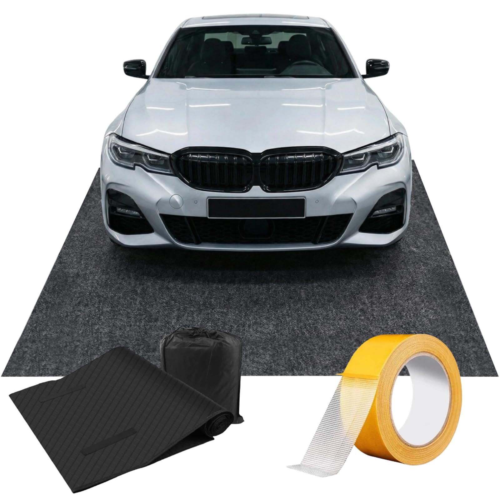 Meitola Garage Floor Protection Mat (7'5 x 17') uitable for garages, Oil Spill Prevention, Waterproofing, and Protection of Floo