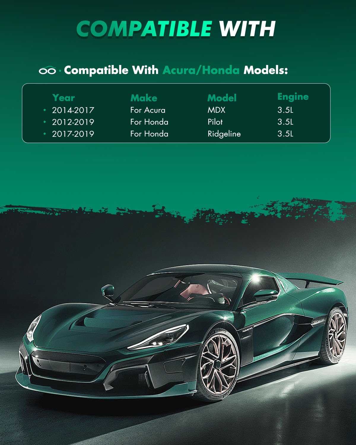 Scitoo D1585 Rear Semi-Metal Brake Pads Sets Fit For Acura Mdx 2014-2017,For Honda Pilot 2012-2019,For Honda Ridgeline 2017-2019