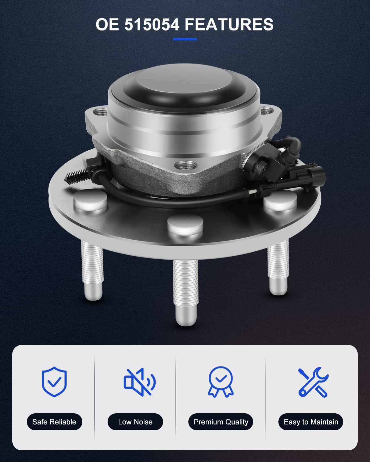 ECCPP 2pcs Front Wheel Hub Bearing Assembly for Chevy Express Silverado1500, GMC Savana 1500 Sierra Yukon Cadillac Escalade 6 lu