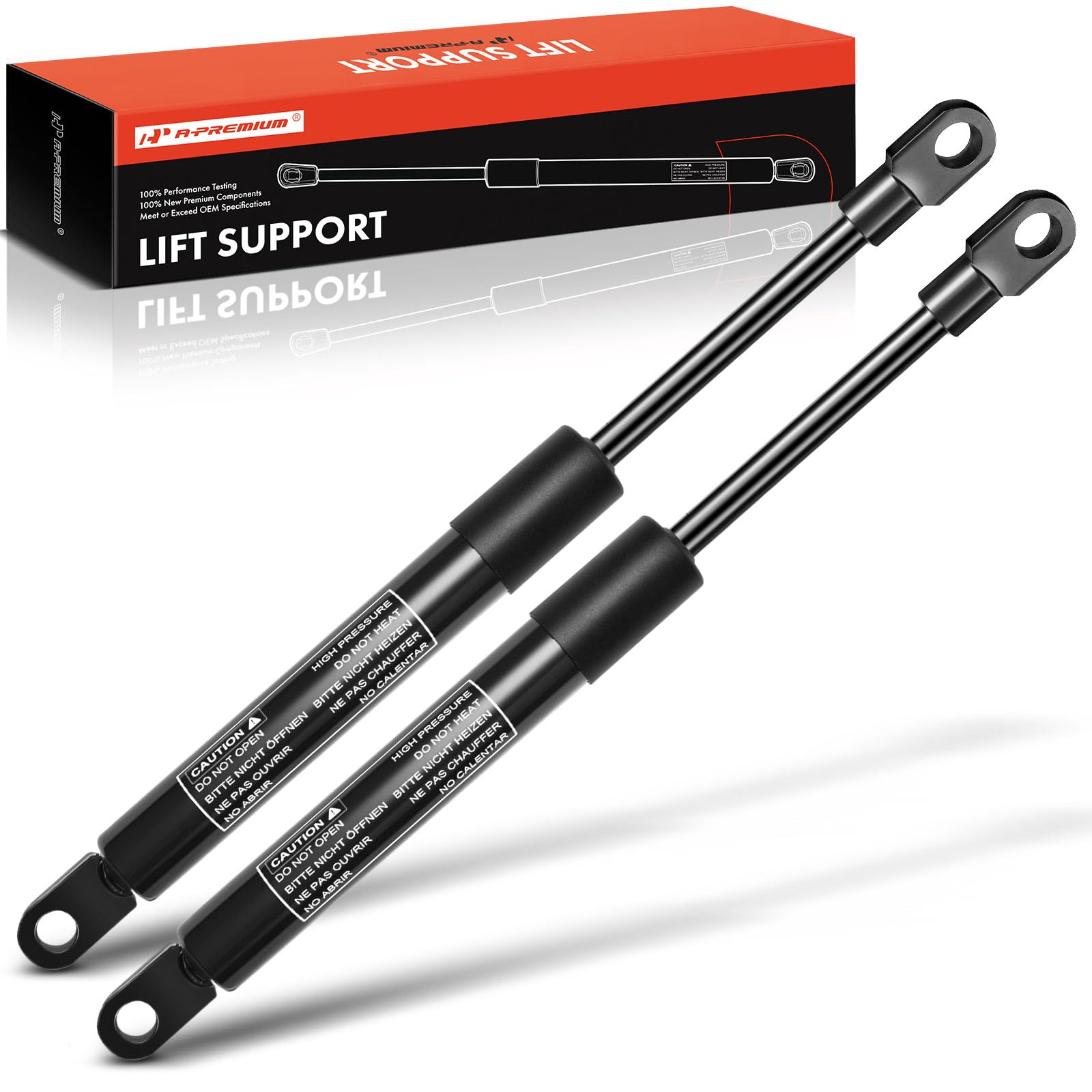 A-Premium Rear Hood Lift Supports Shock Struts Compatible with Select Porsche Model - 911 1965-1989 1991-1998, 912 1976, 930 197