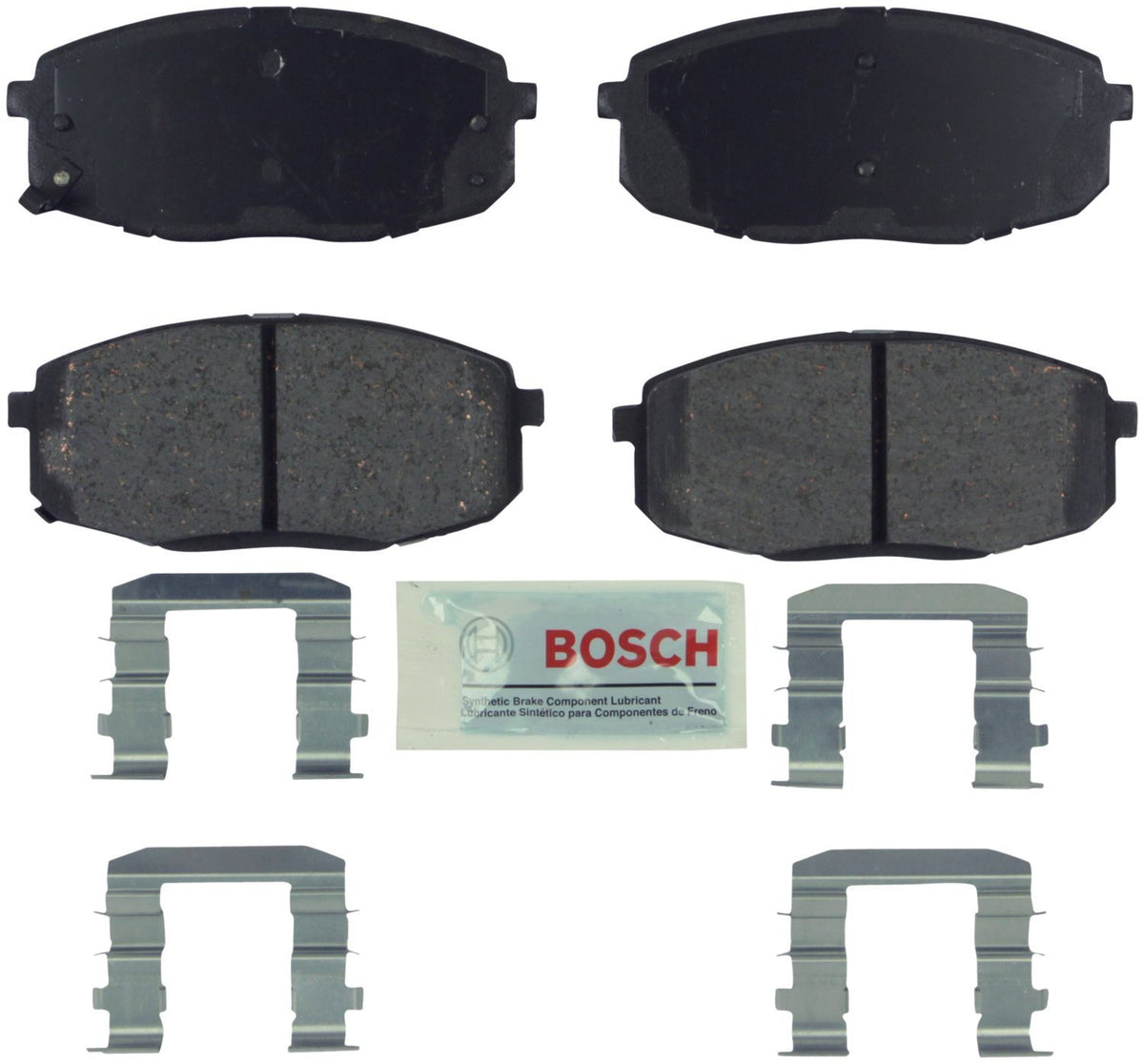 BOSCH BE1397H Blue Ceramic Disc Brake Pad Set With Hardware - Compatible With Select Hyundai Elantra; Kia Forte, Forte Koup, For